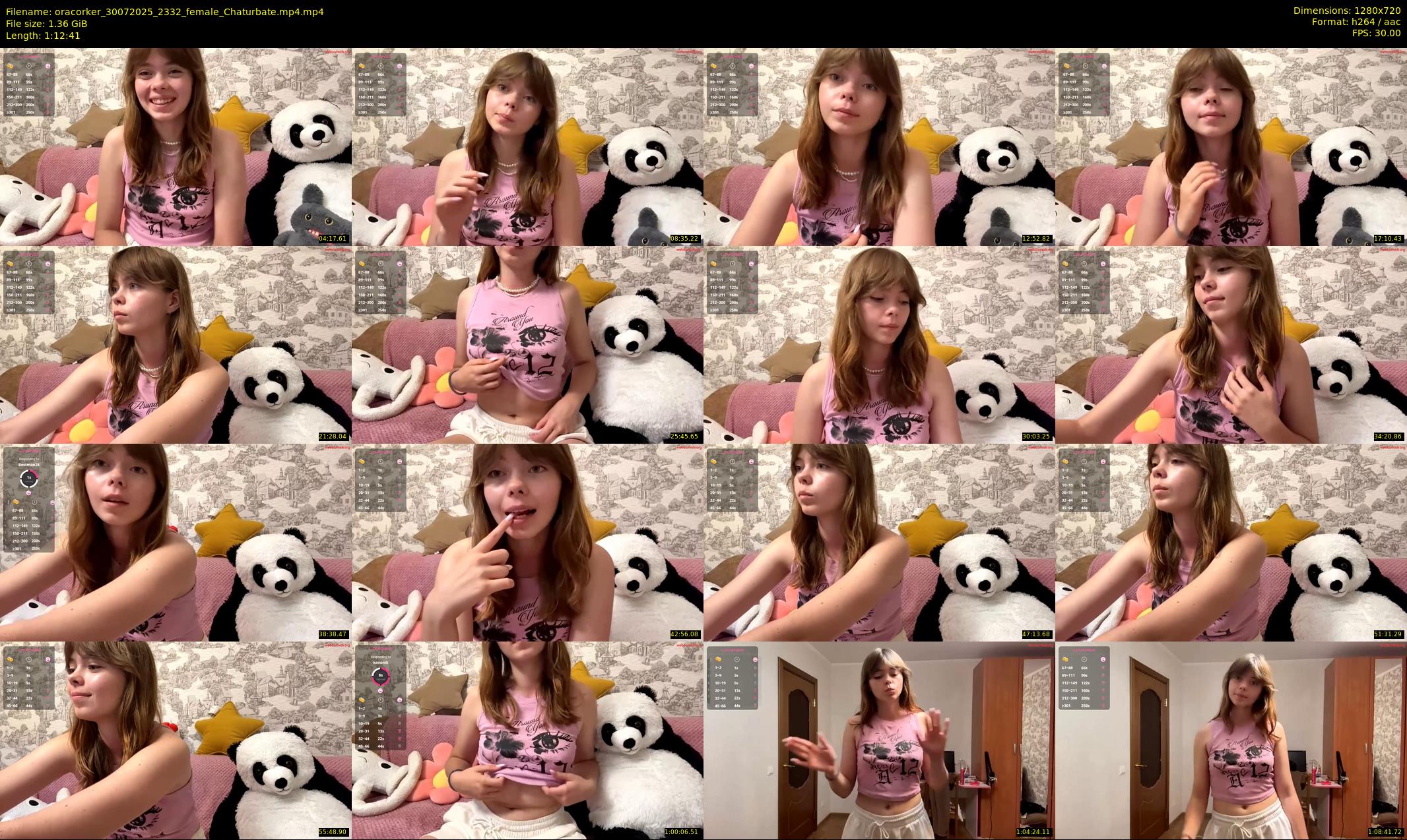 oracorker — 73 minute Chaturbate female cam show recording, 720p, Jul 30, 2025