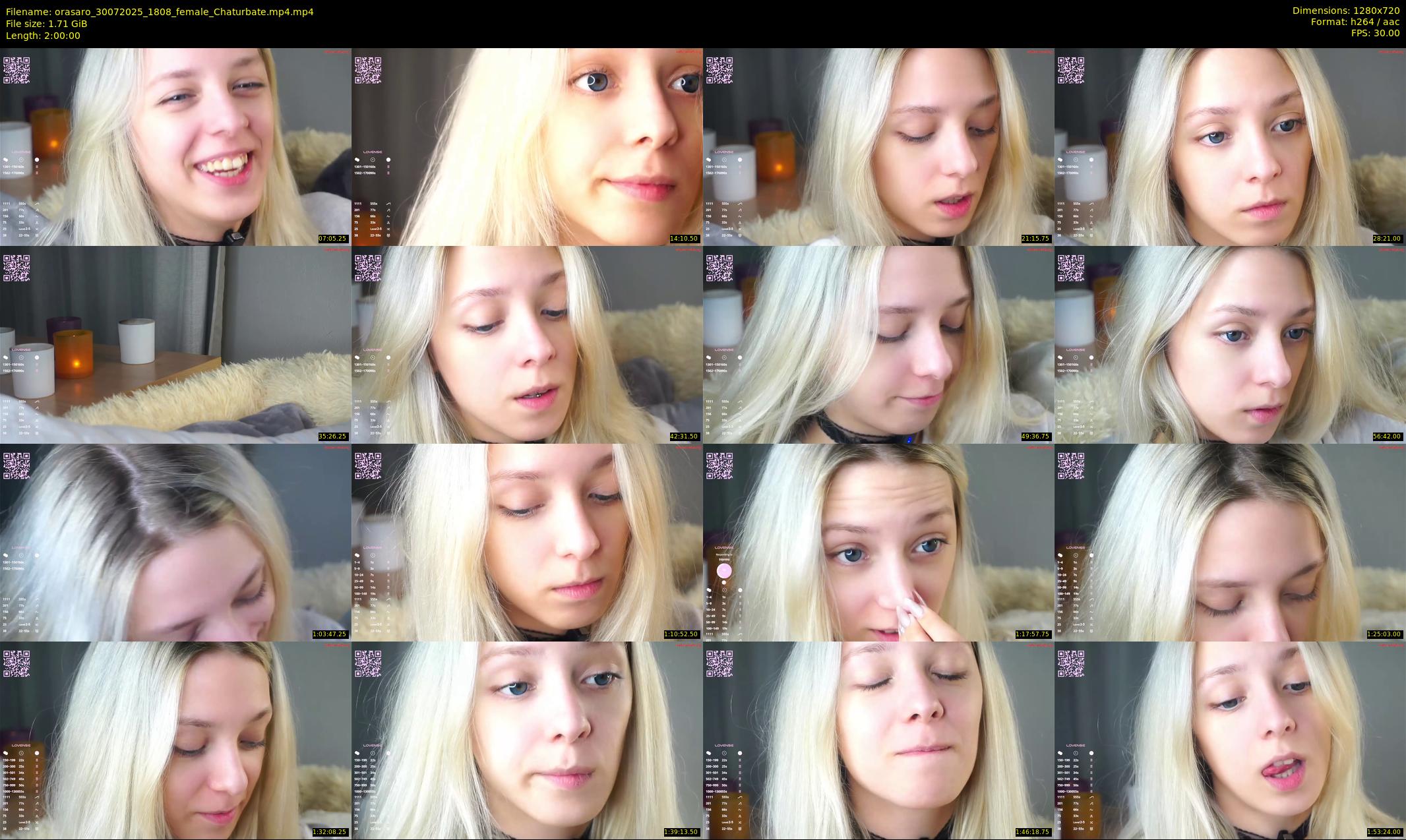 orasaro — 120 minute Chaturbate female cam show recording, 720p, Jul 30, 2025