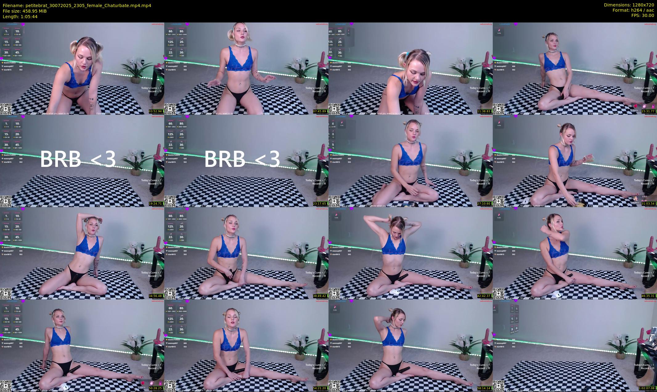petitebrat — 66 minute Chaturbate female cam show recording, 720p, Jul 30, 2025