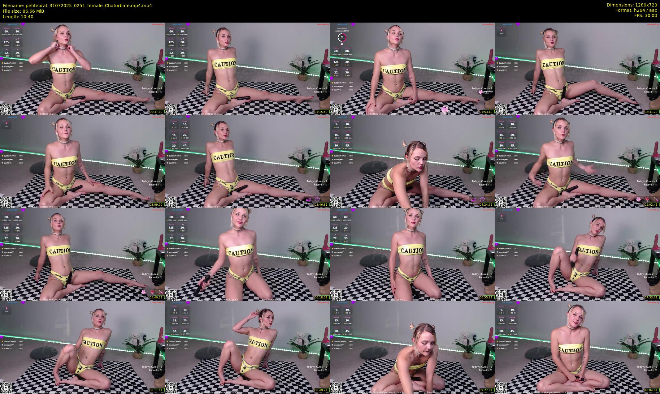 petitebrat — 11 minute Chaturbate female cam show recording, 720p, Jul 31, 2025
