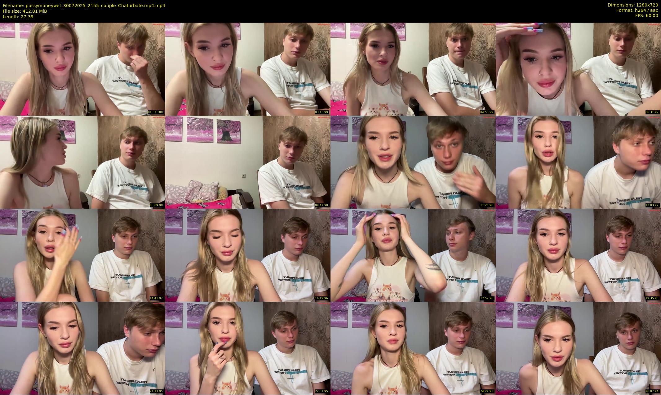 pussymoneywet — 28 minute Chaturbate couple cam show recording, 720p, Jul 30, 2025