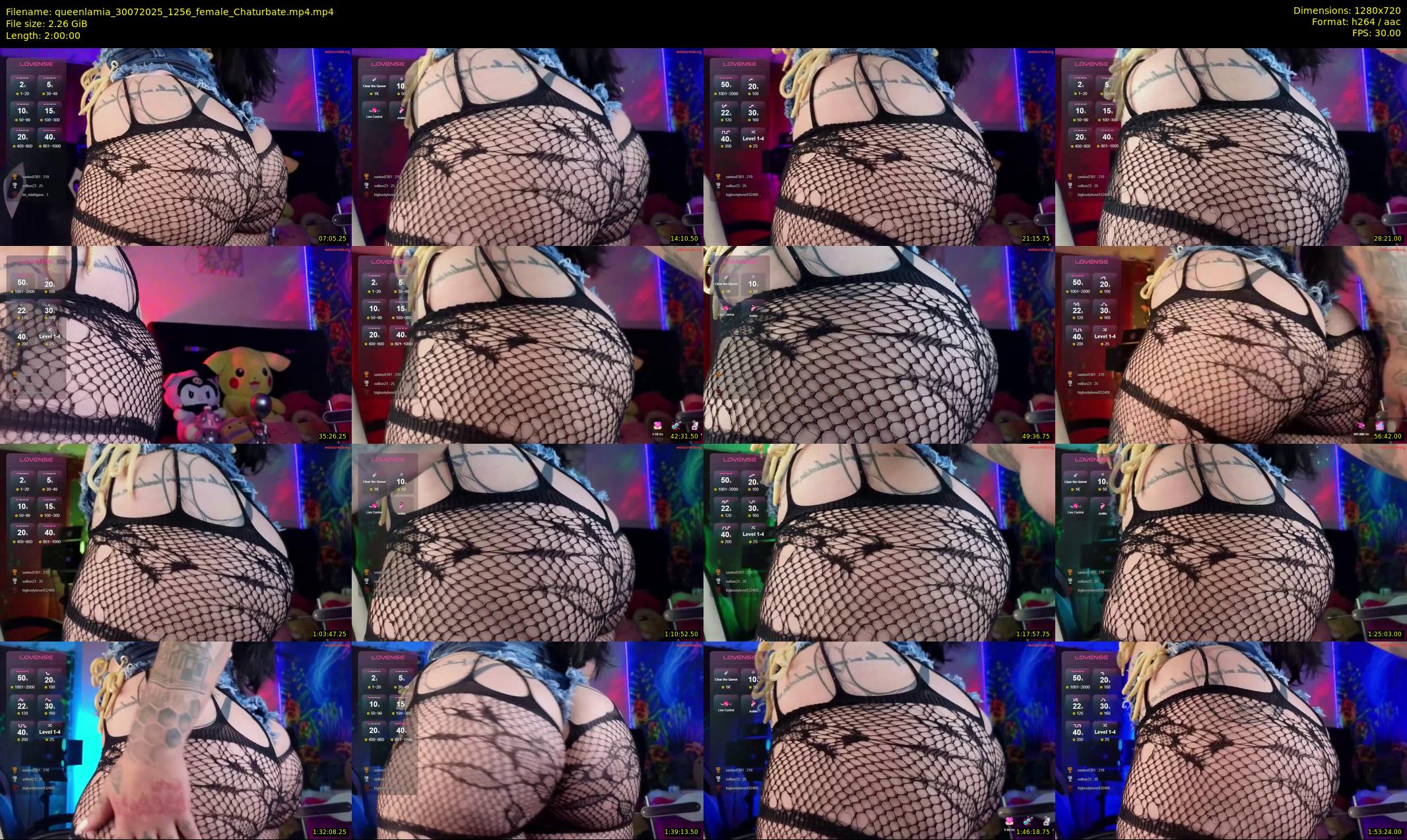 queenlamia — 120 minute Chaturbate female cam show recording, 720p, Jul 30, 2025