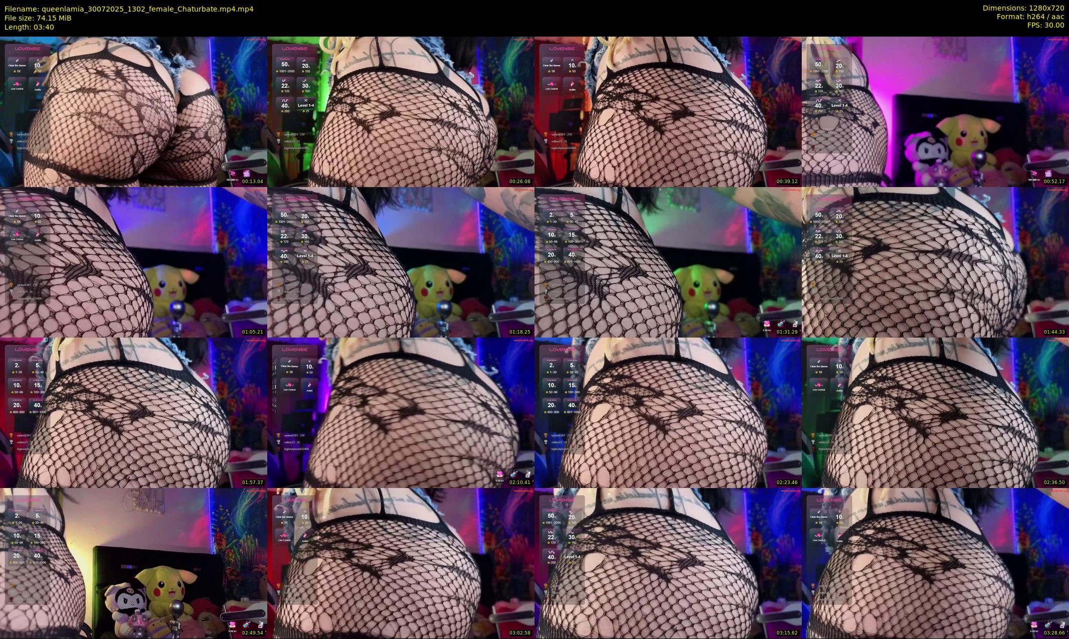 queenlamia — 4 minute Chaturbate female cam show recording, 720p, Jul 30, 2025