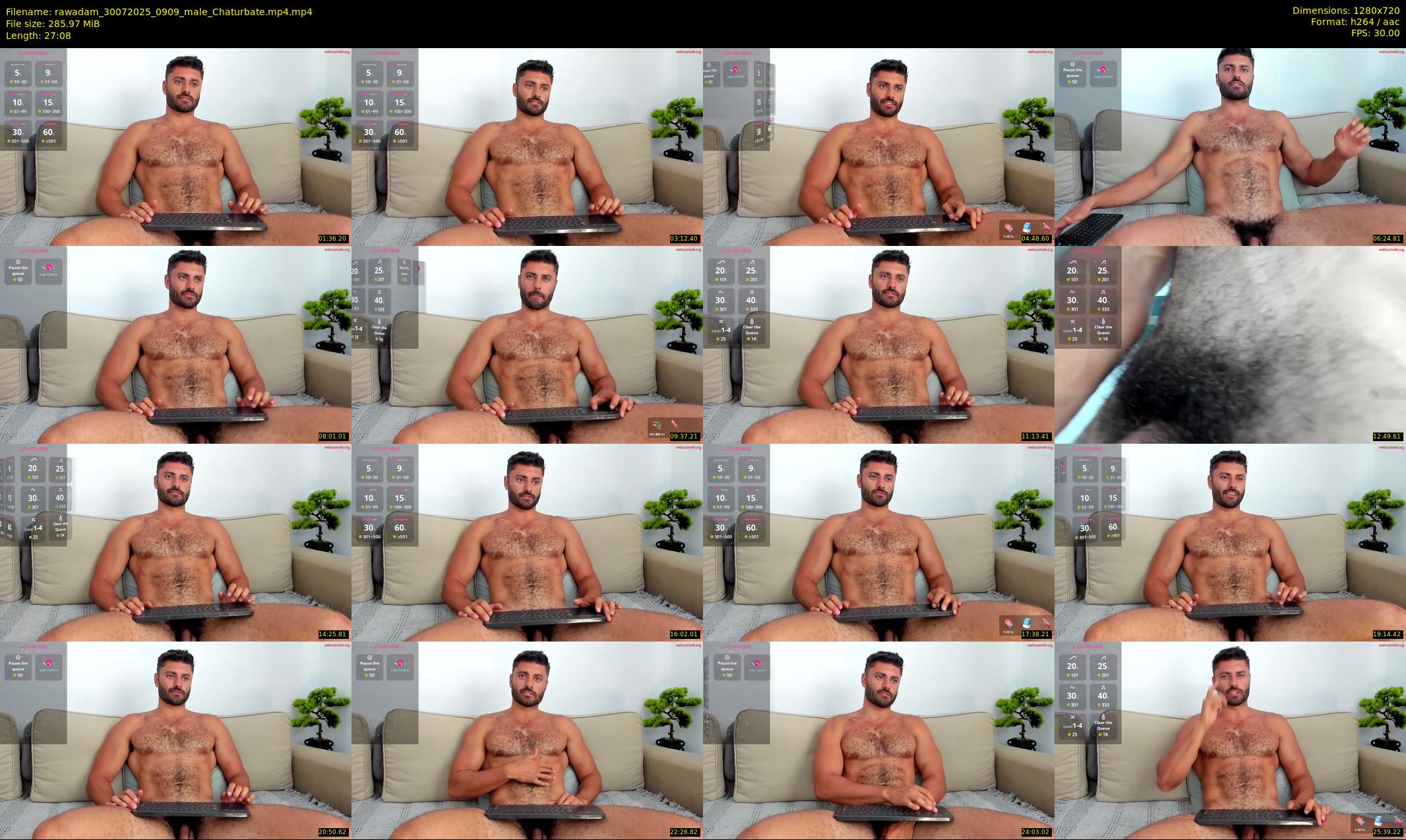 rawadam — 28 minute Chaturbate male cam show recording, 720p, Jul 30, 2025