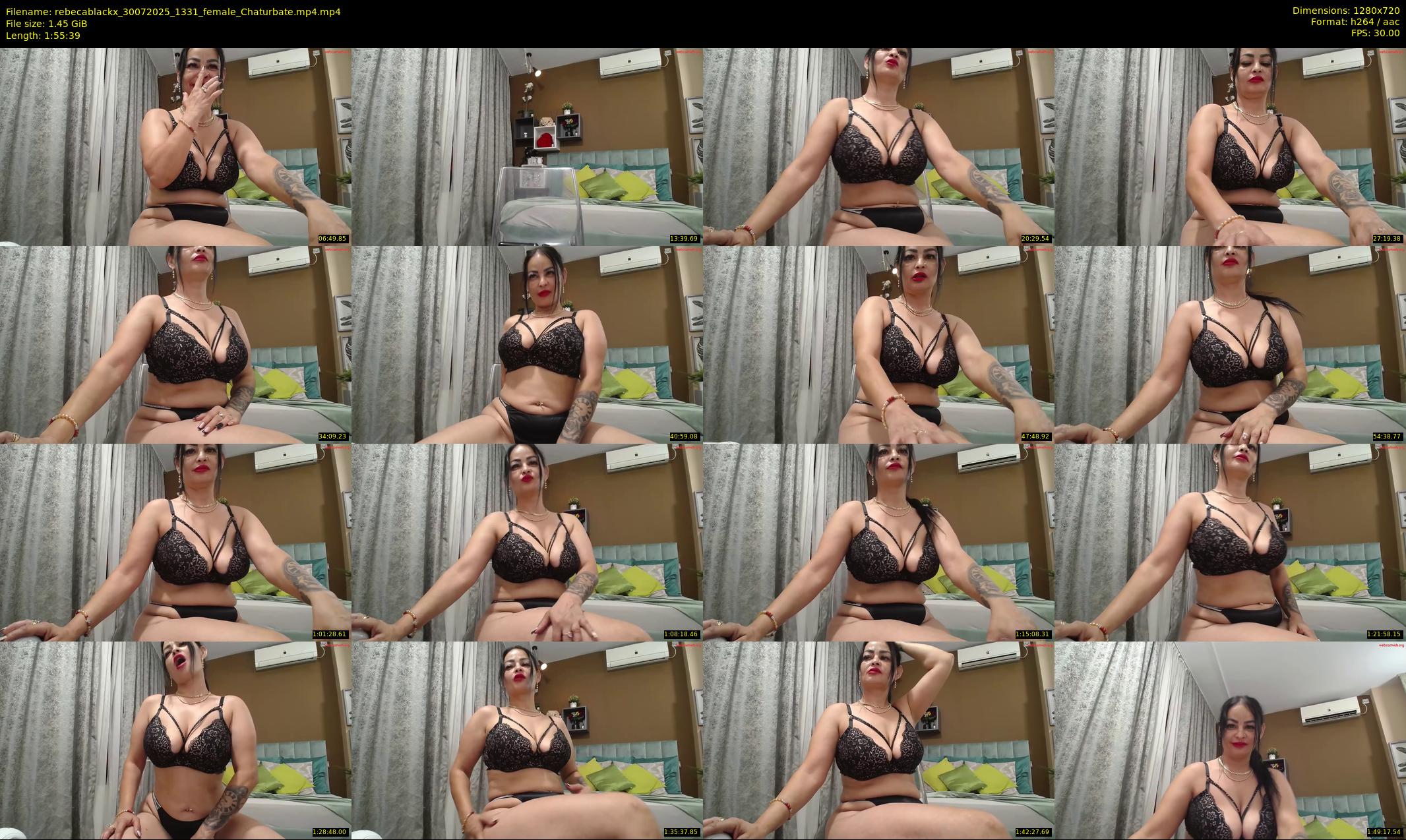 rebecablackx — 116 minute Chaturbate female cam show recording, 720p, Jul 30, 2025