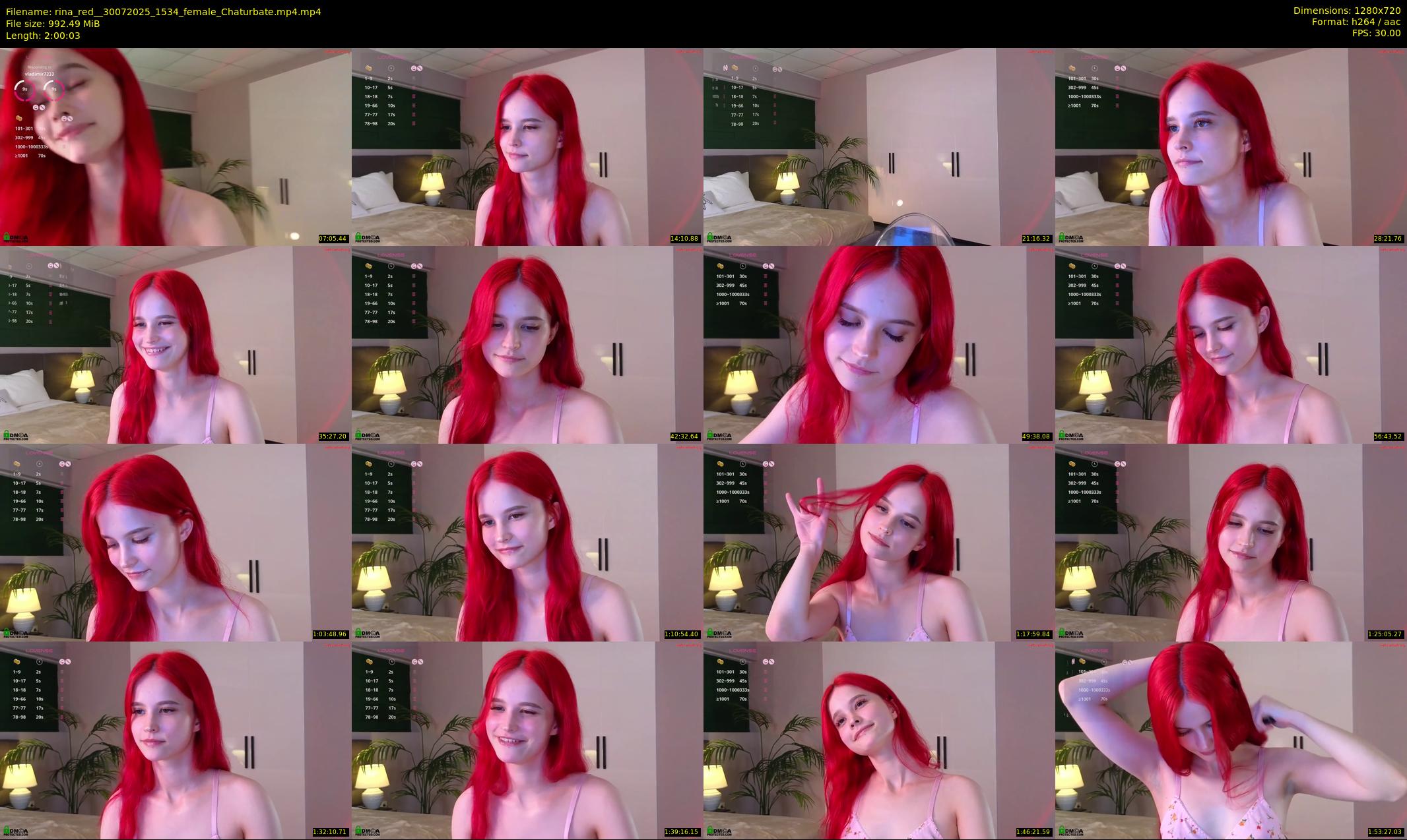 rina_red_ — 121 minute Chaturbate female cam show recording, 720p, Jul 30, 2025