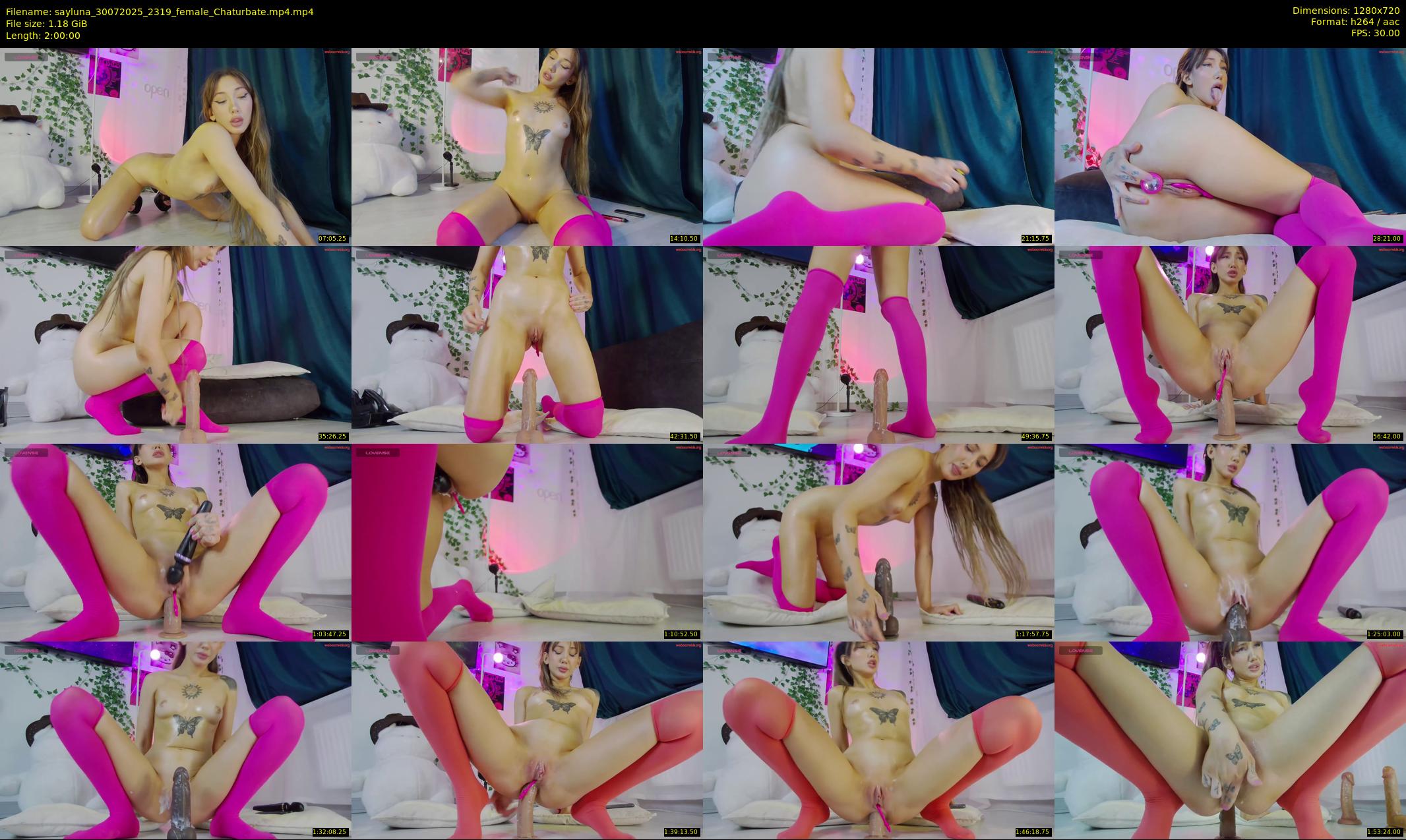 sayluna — 120 minute Chaturbate female cam show recording, 720p, Jul 30, 2025
