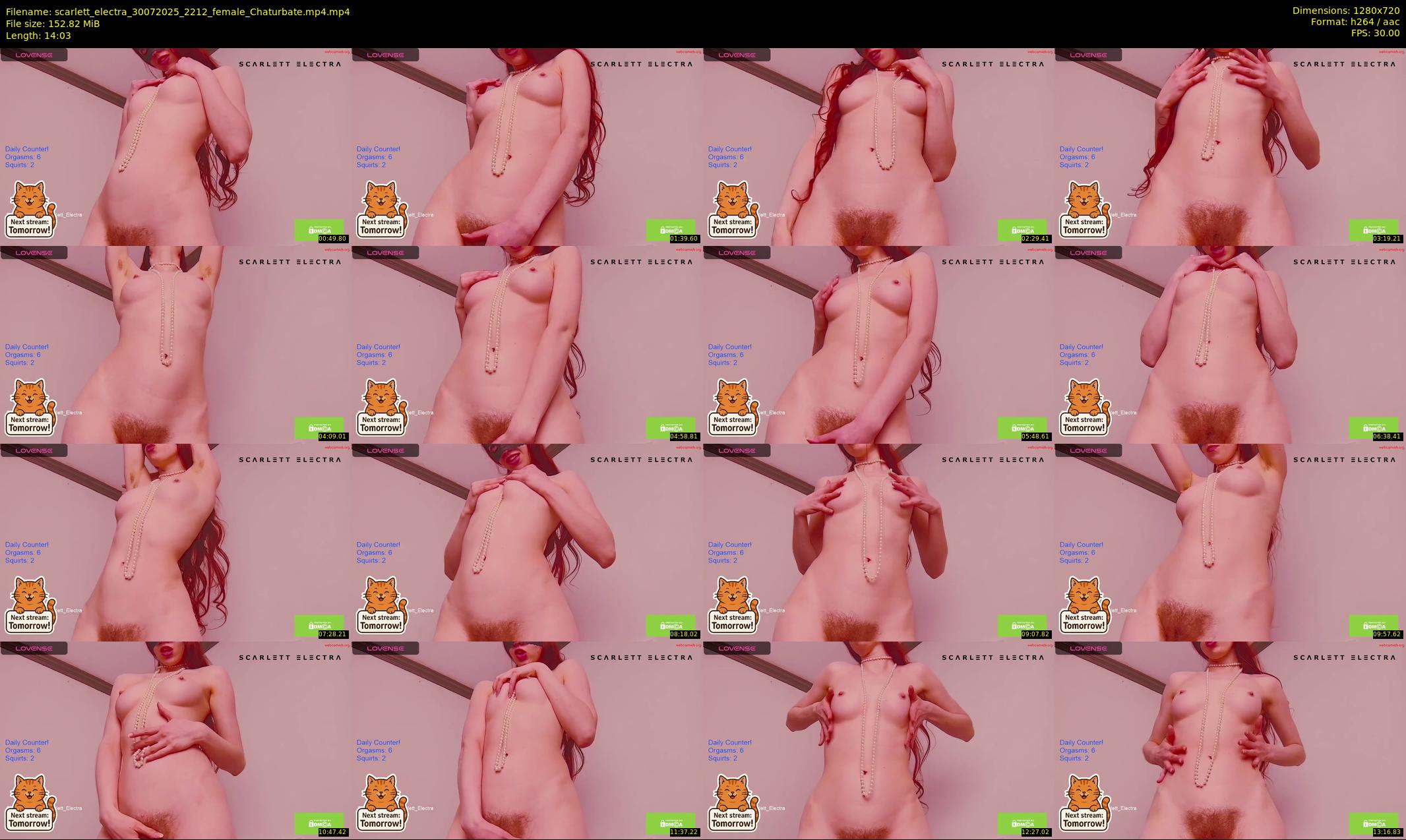 scarlett_electra — 15 minute Chaturbate female cam show recording, 720p, Jul 30, 2025