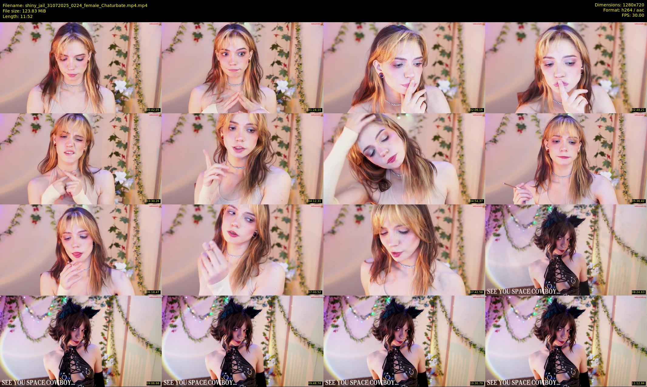 shiny_jail — 12 minute Chaturbate female cam show recording, 720p, Jul 31, 2025