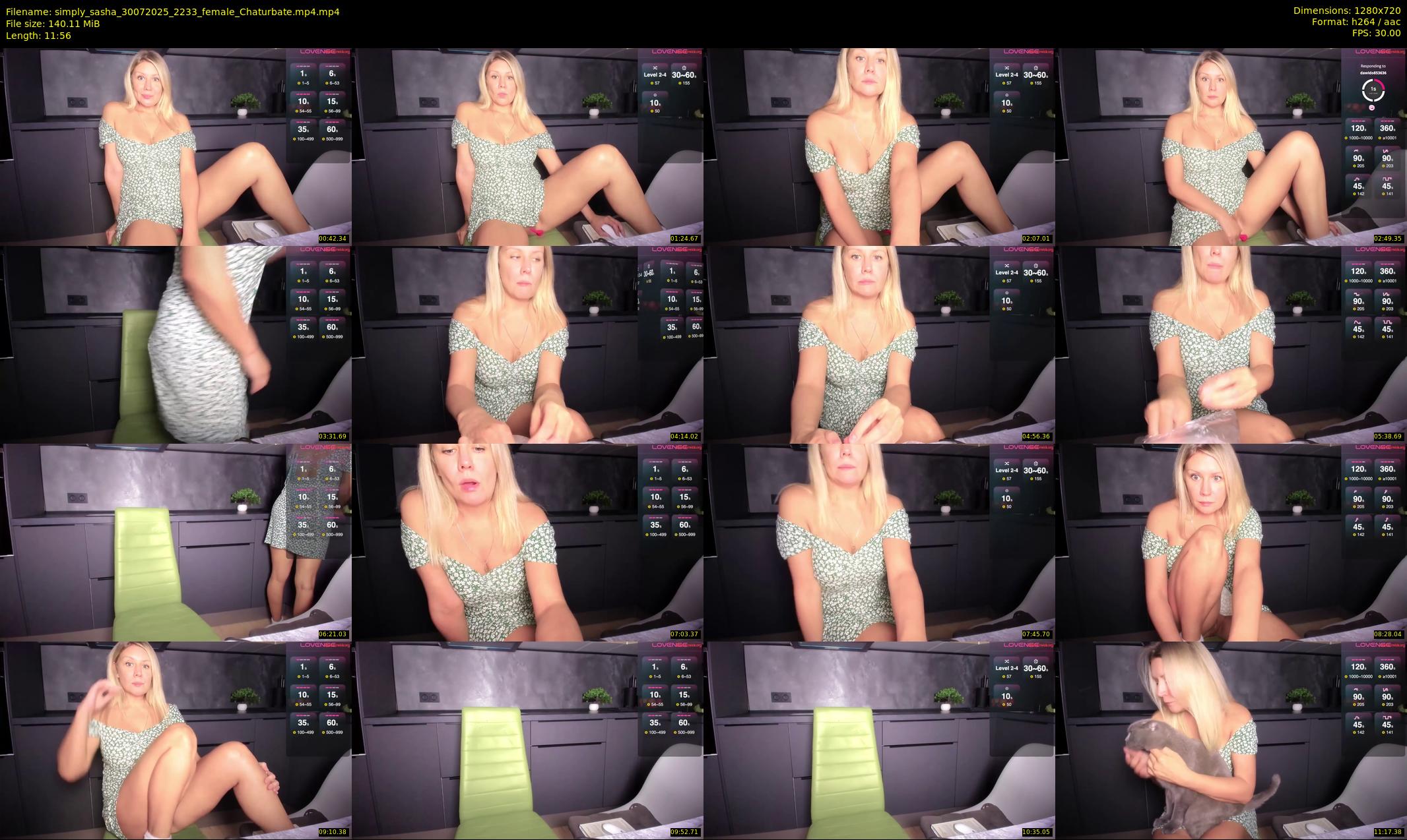 simply_sasha — 12 minute Chaturbate female cam show recording, 720p, Jul 30, 2025