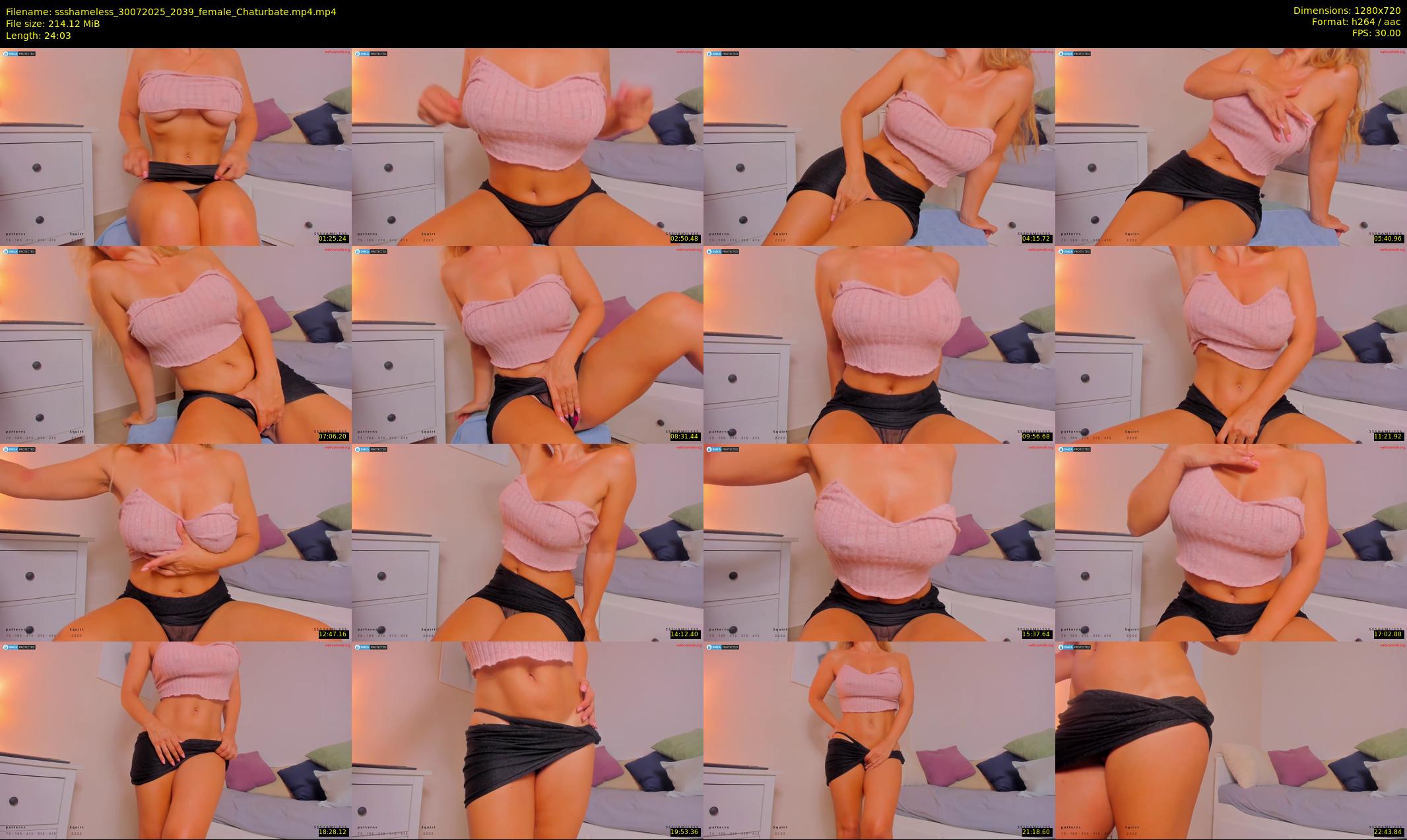 ssshameless — 25 minute Chaturbate female cam show recording, 720p, Jul 30, 2025