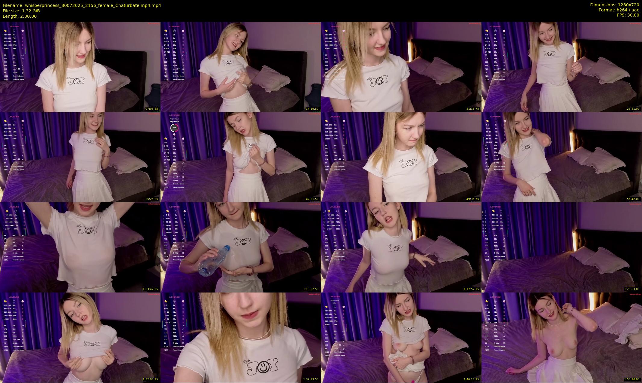whisperprincess — 120 minute Chaturbate female cam show recording, 720p, Jul 30, 2025
