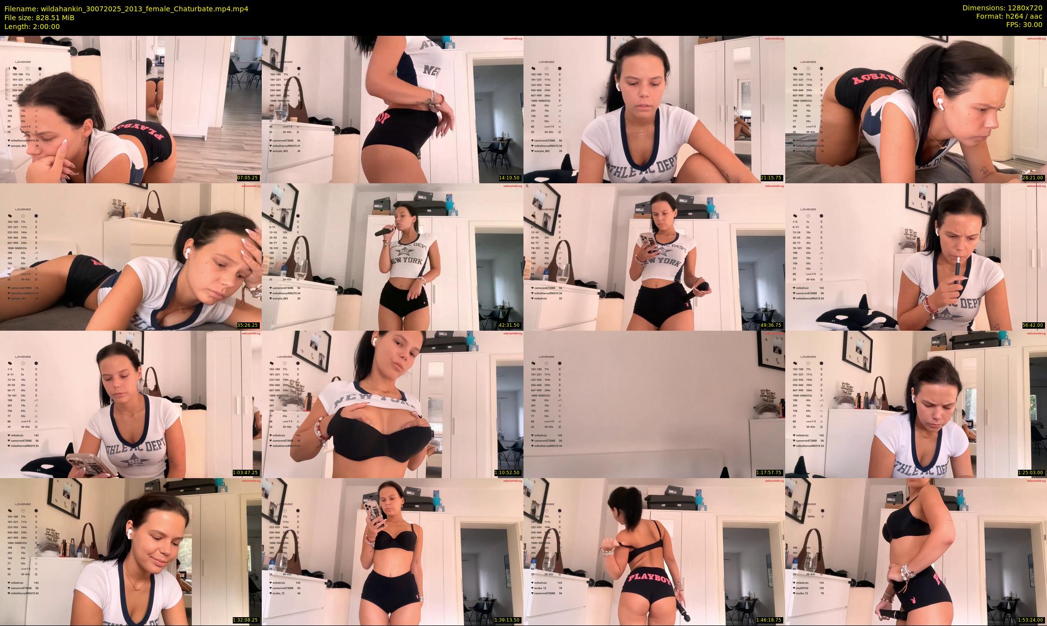 wildahankin — 120 minute Chaturbate female cam show recording, 720p, Jul 30, 2025