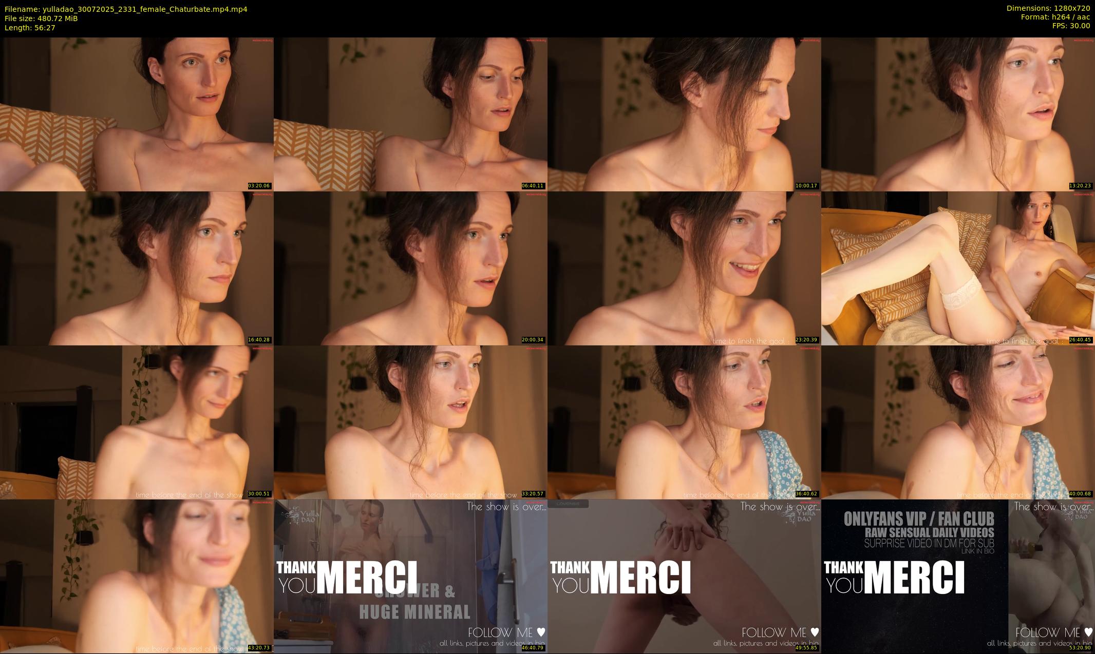 yulladao — 57 minute Chaturbate female cam show recording, 720p, Jul 30, 2025