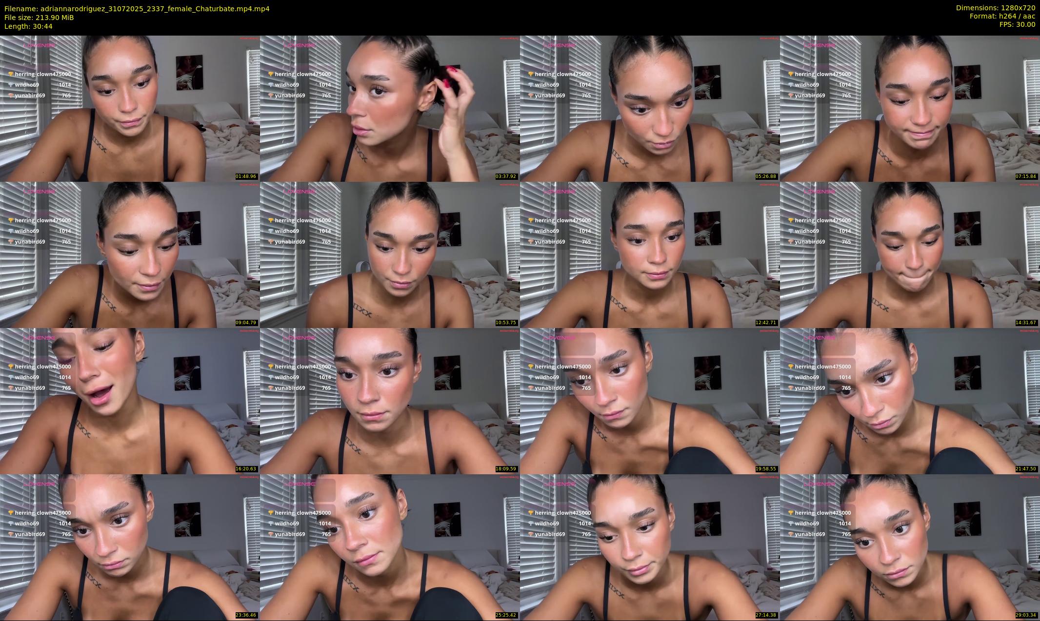 adriannarodriguez — 31 minute Chaturbate female cam show recording, 720p, Jul 31, 2025