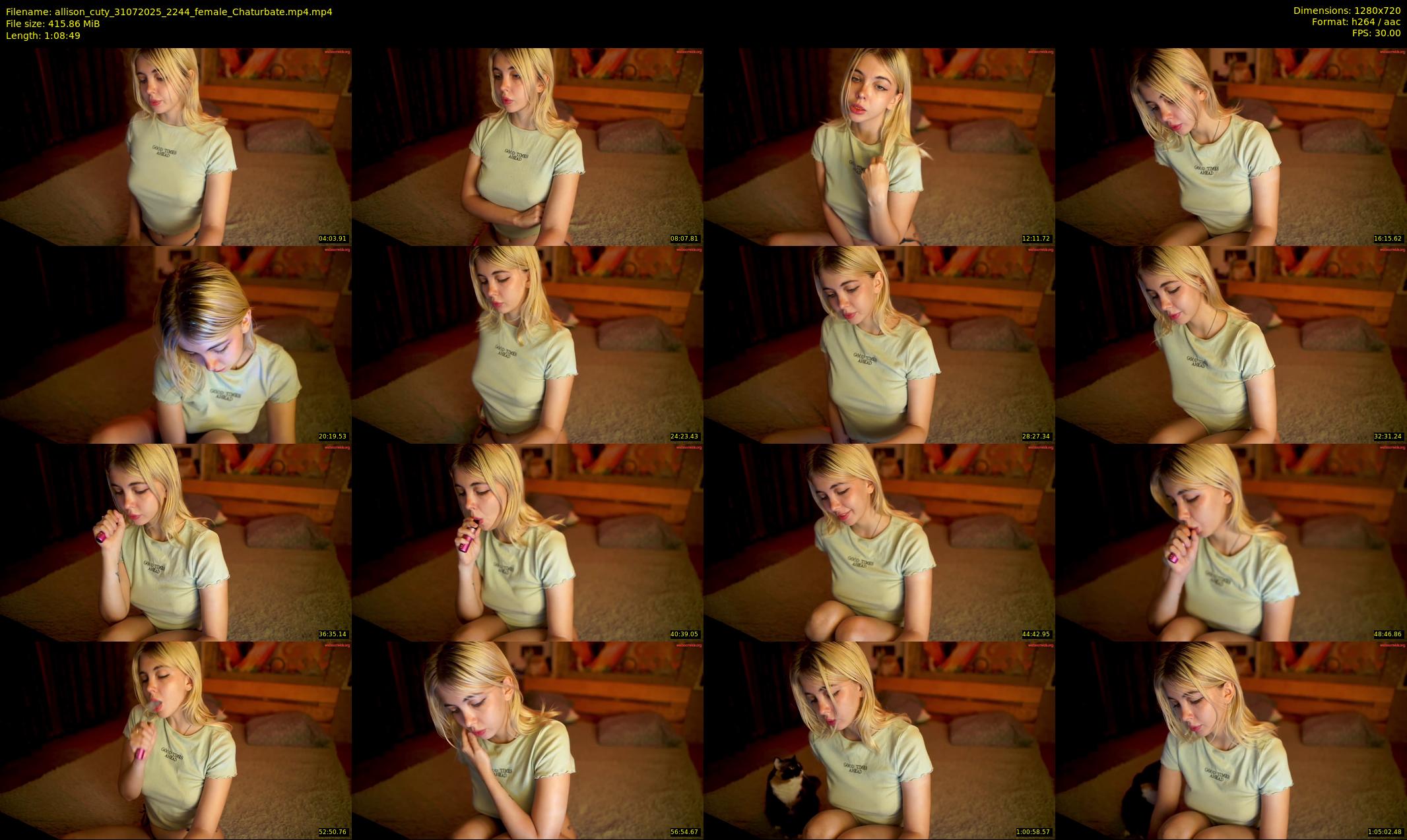 allison_cuty — 69 minute Chaturbate female cam show recording, 720p, Jul 31, 2025