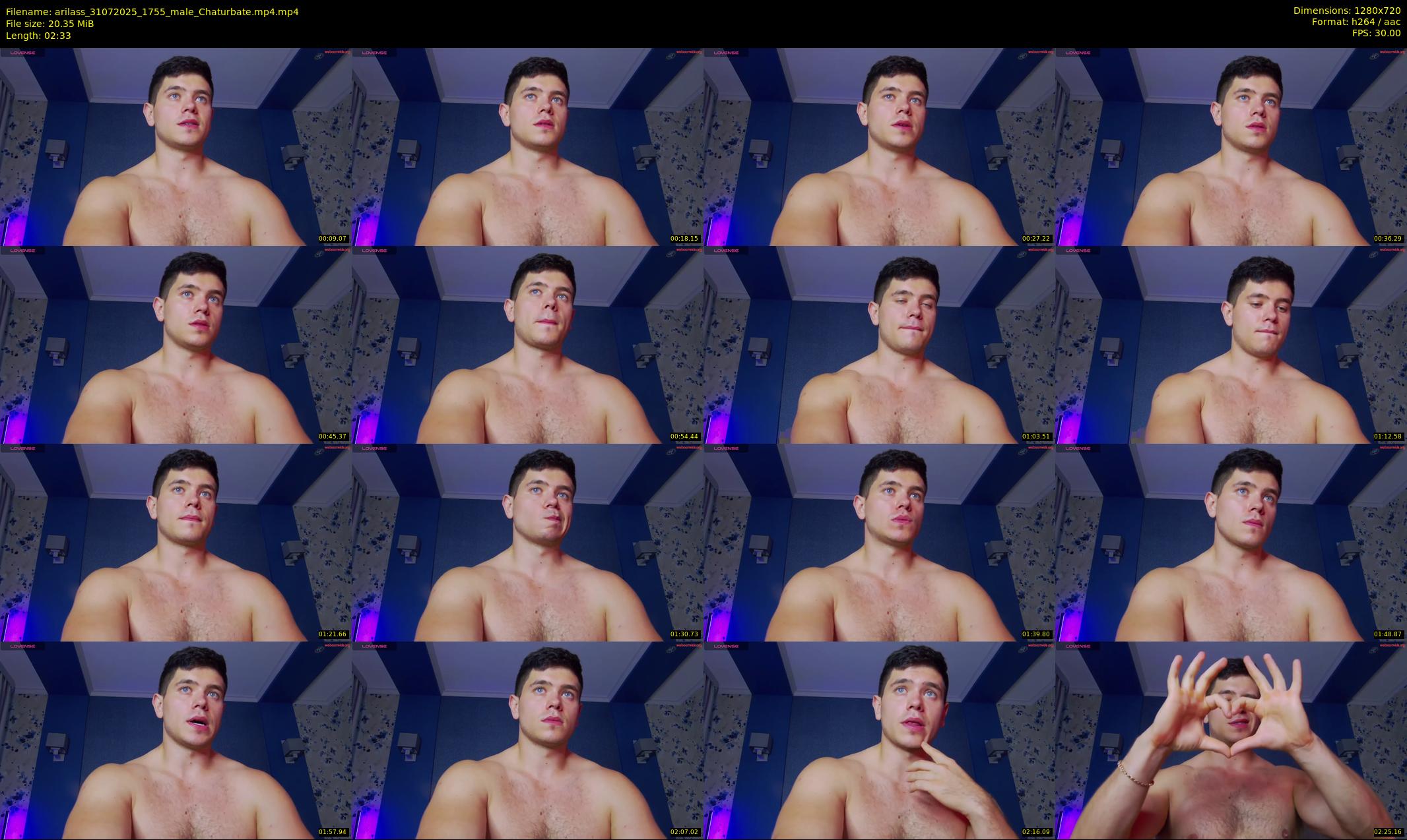 arilass — 3 minute Chaturbate male cam show recording, 720p, Jul 31, 2025