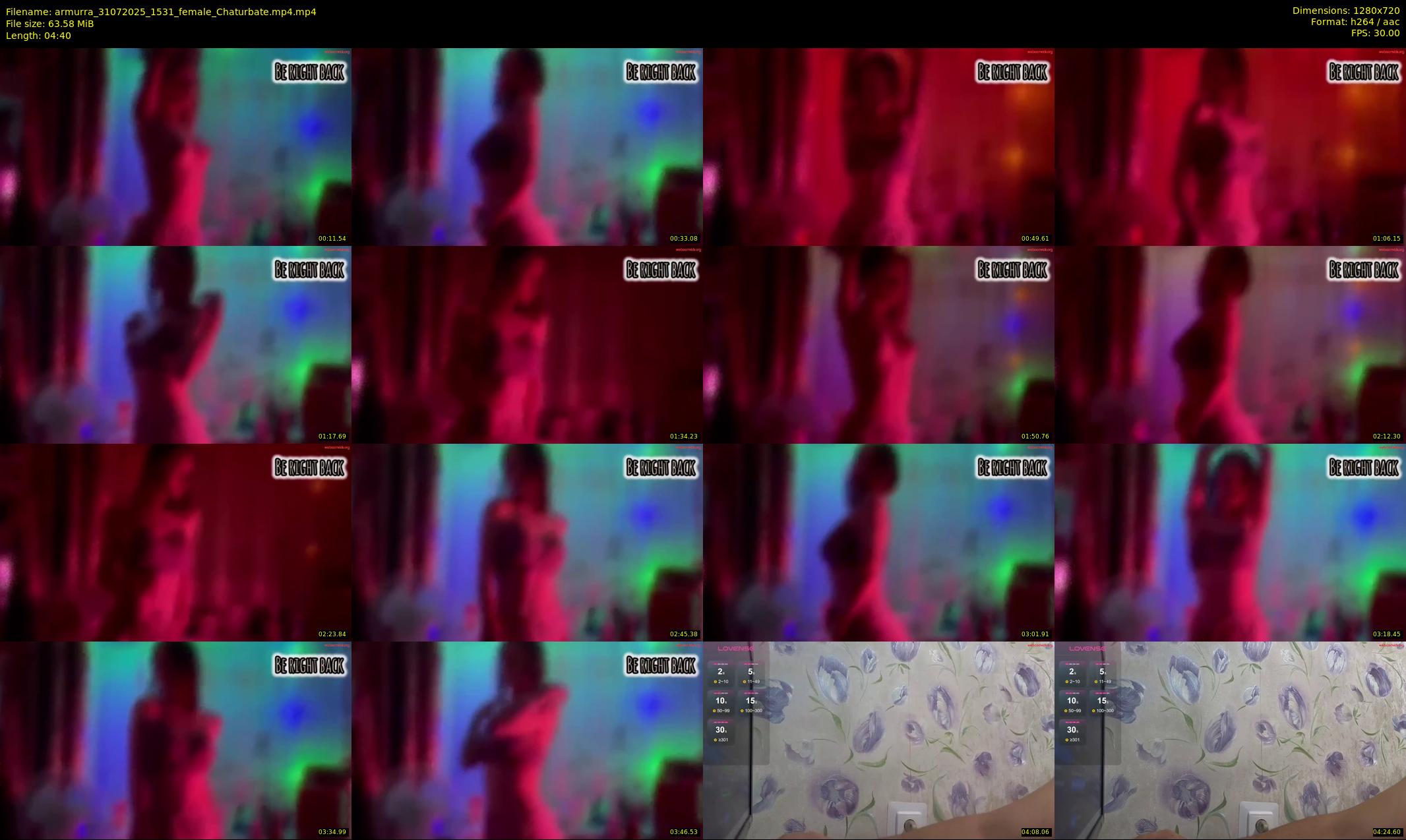 armurra — 5 minute Chaturbate female cam show recording, 720p, Jul 31, 2025
