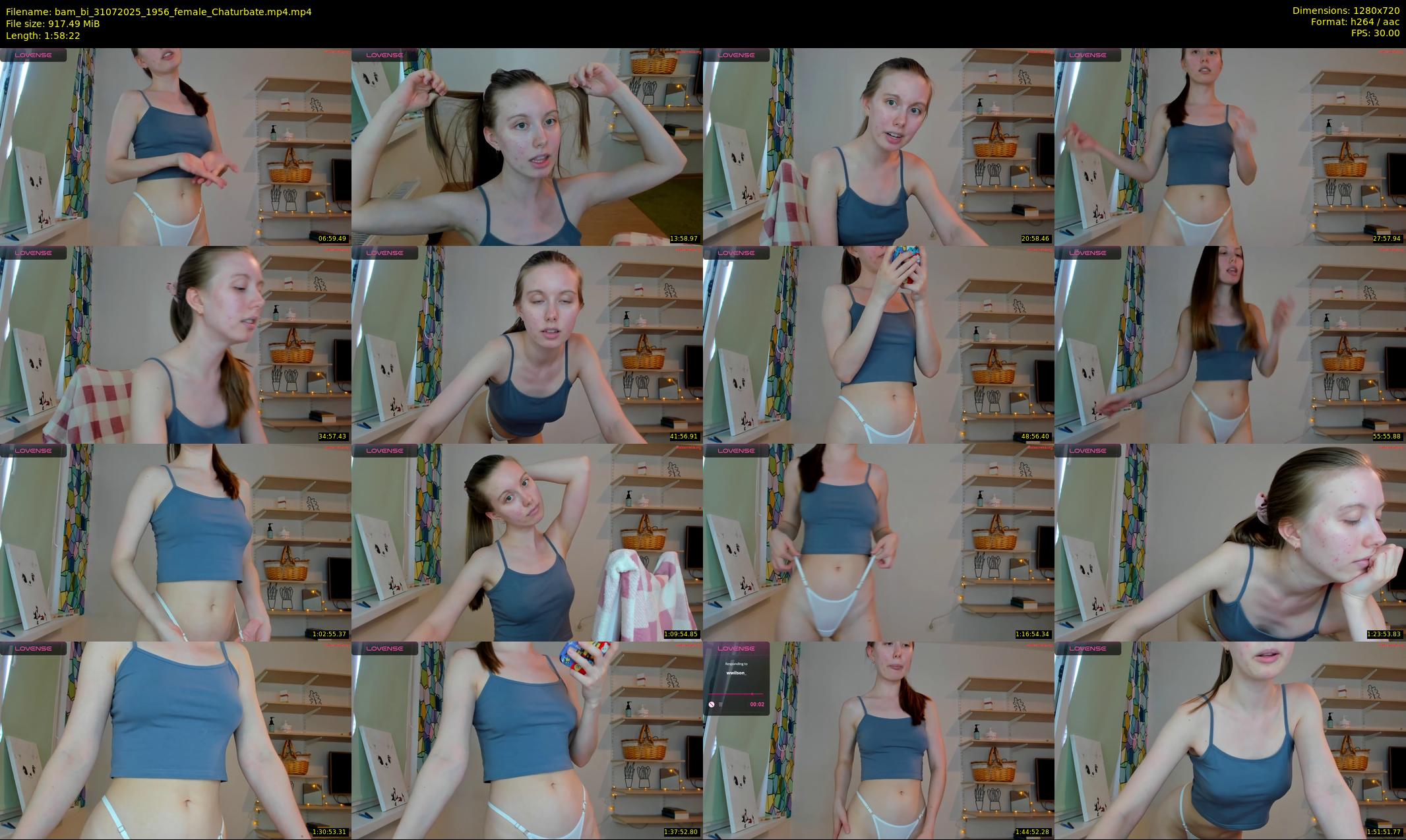 bam_bi — 119 minute Chaturbate female cam show recording, 720p, Jul 31, 2025