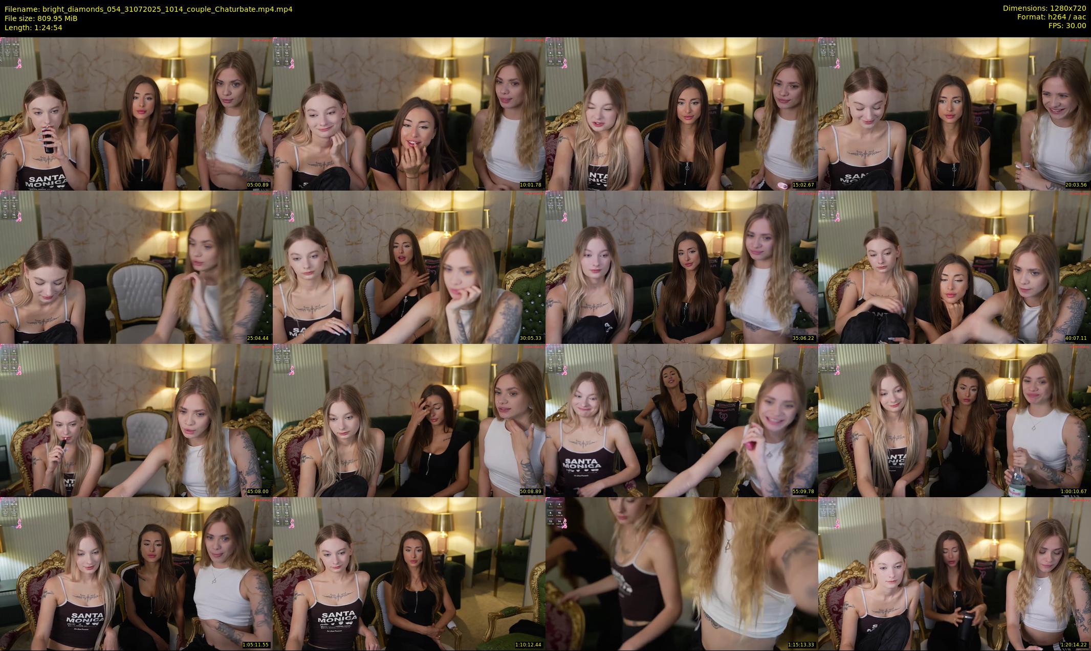 bright_diamonds_054 — 85 minute Chaturbate couple cam show recording, 720p, Jul 31, 2025