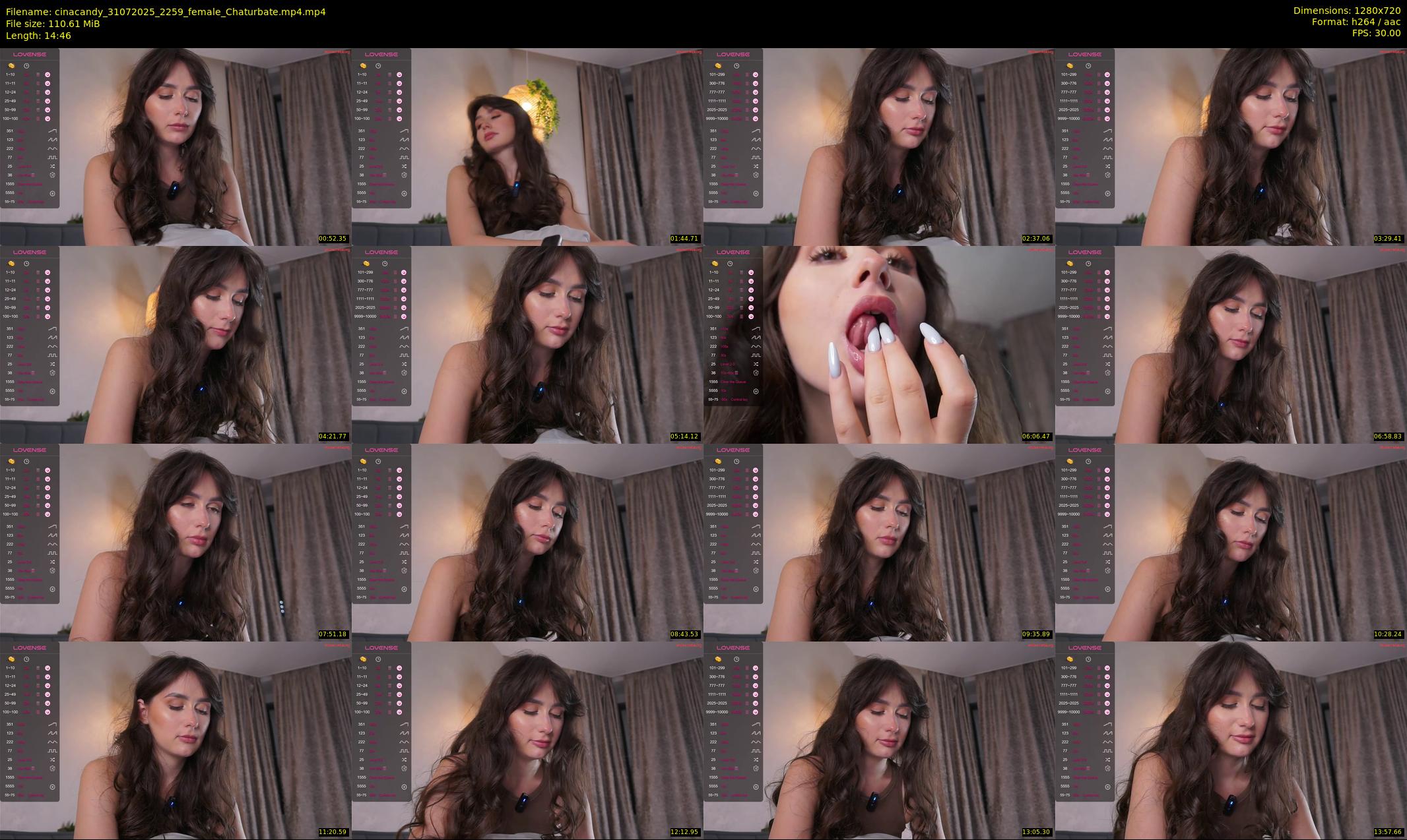 cinacandy — 15 minute Chaturbate female cam show recording, 720p, Jul 31, 2025