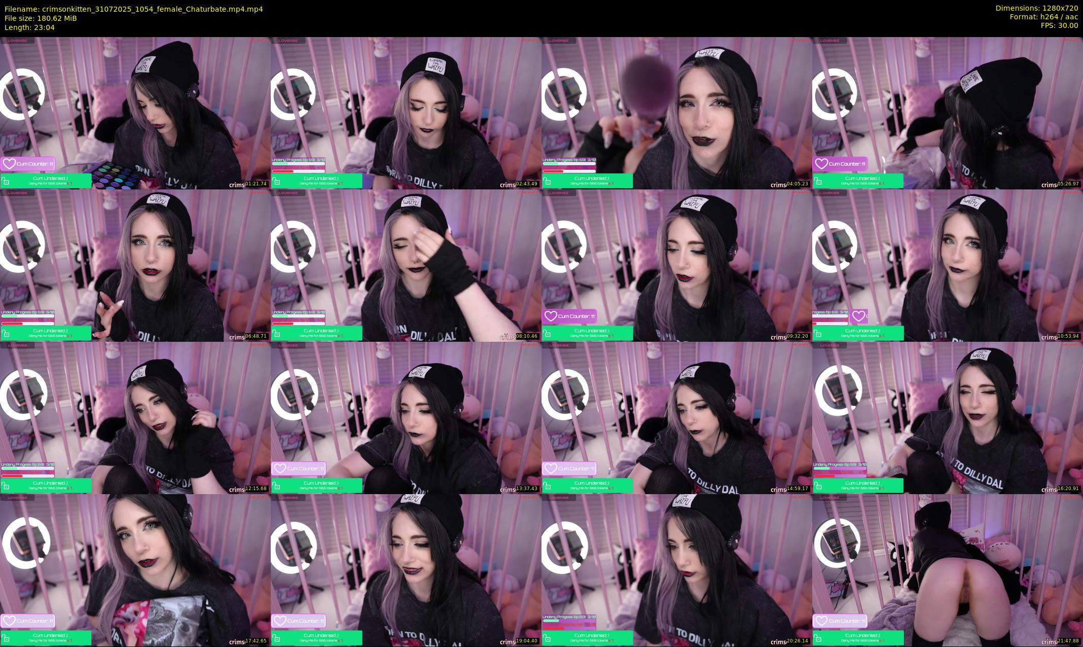 crimsonkitten — 24 minute Chaturbate female cam show recording, 720p, Jul 31, 2025