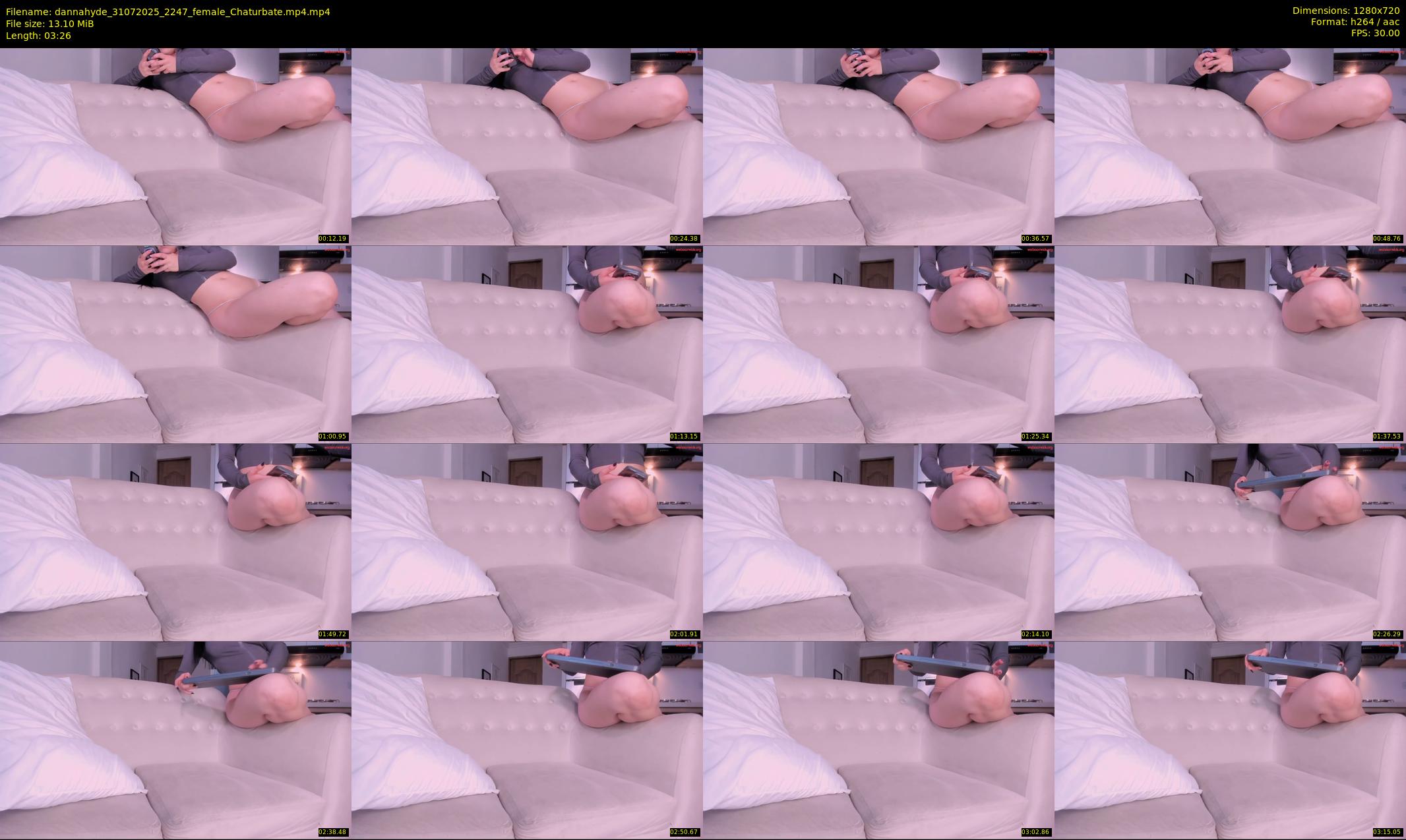 dannahyde — 4 minute Chaturbate female cam show recording, 720p, Jul 31, 2025