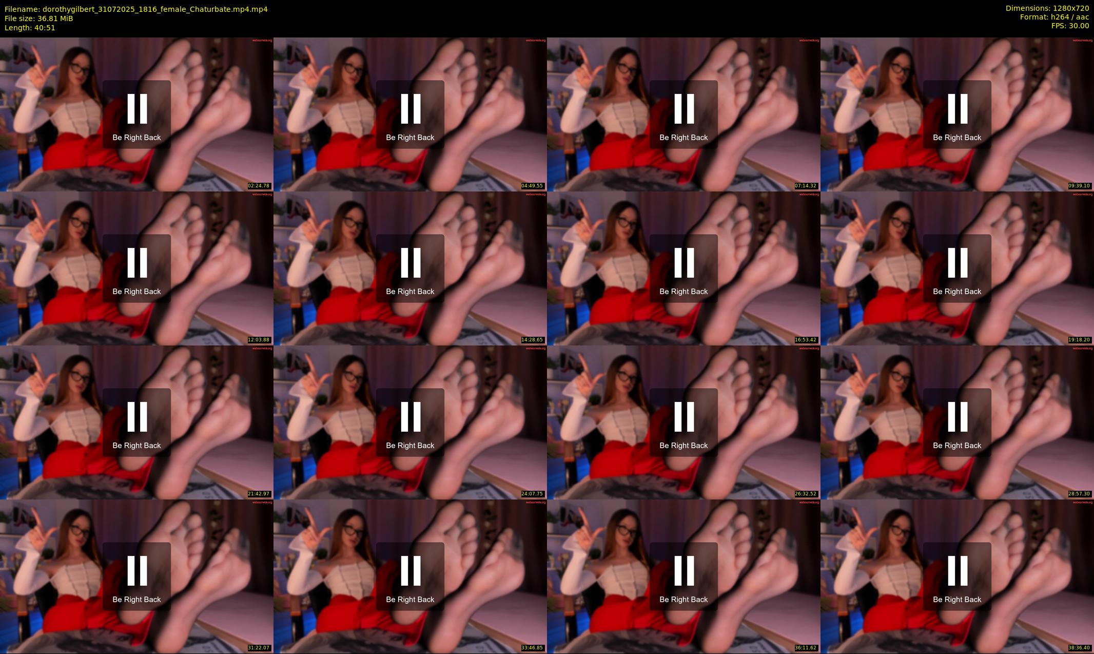 dorothygilbert — 41 minute Chaturbate female cam show recording, 720p, Jul 31, 2025