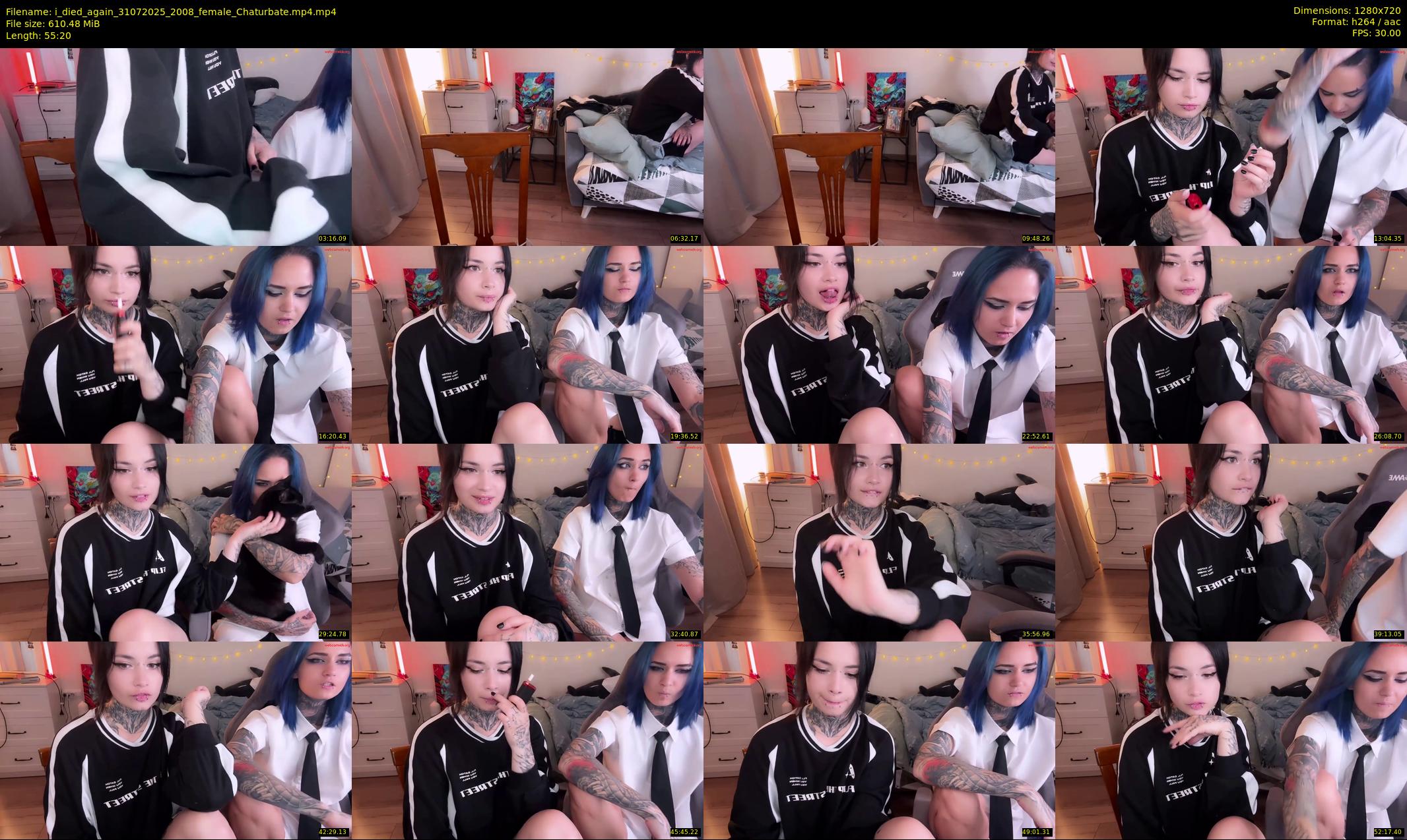 i_died_again — 56 minute Chaturbate female cam show recording, 720p, Jul 31, 2025