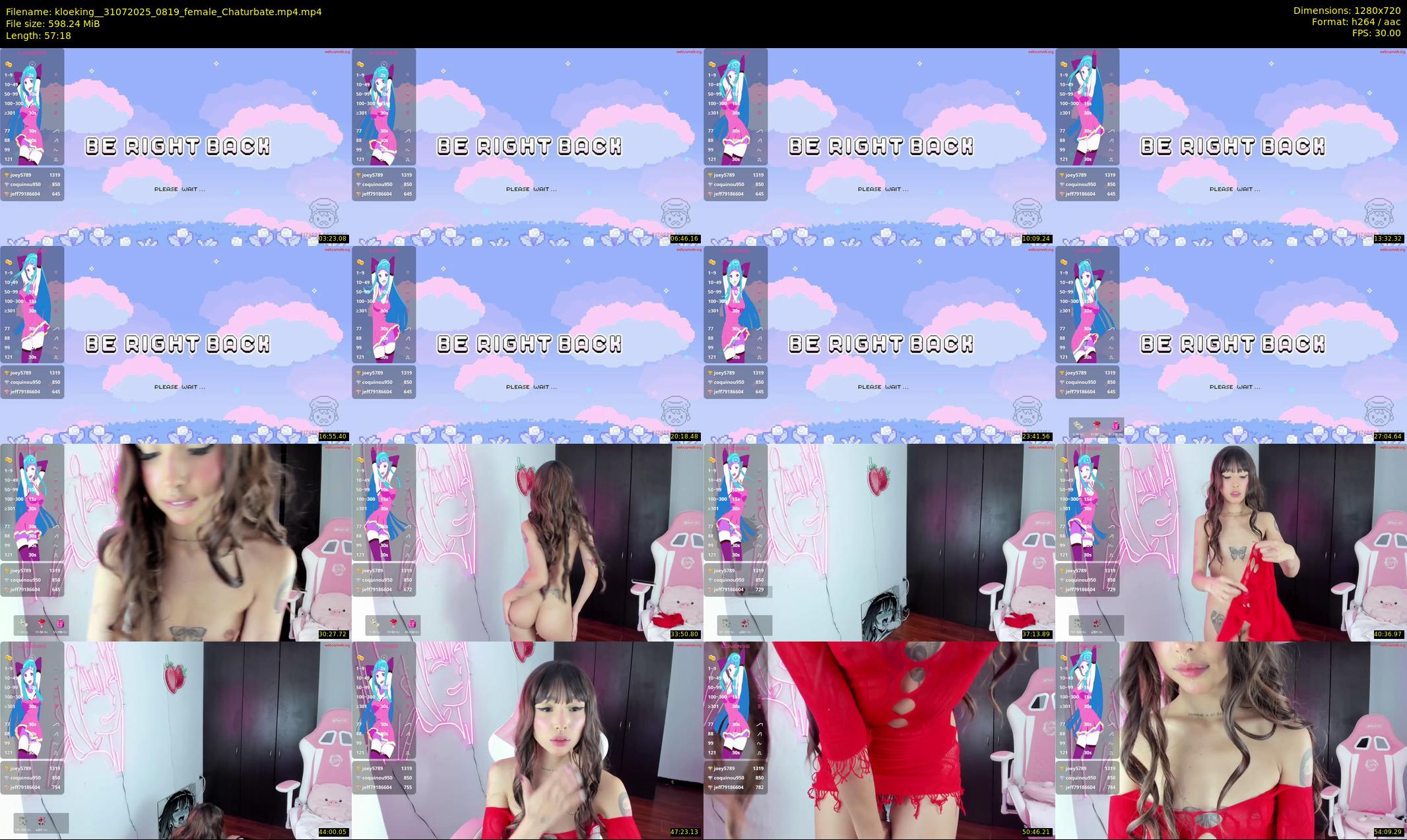 kloeking_ — 58 minute Chaturbate female cam show recording, 720p, Jul 31, 2025