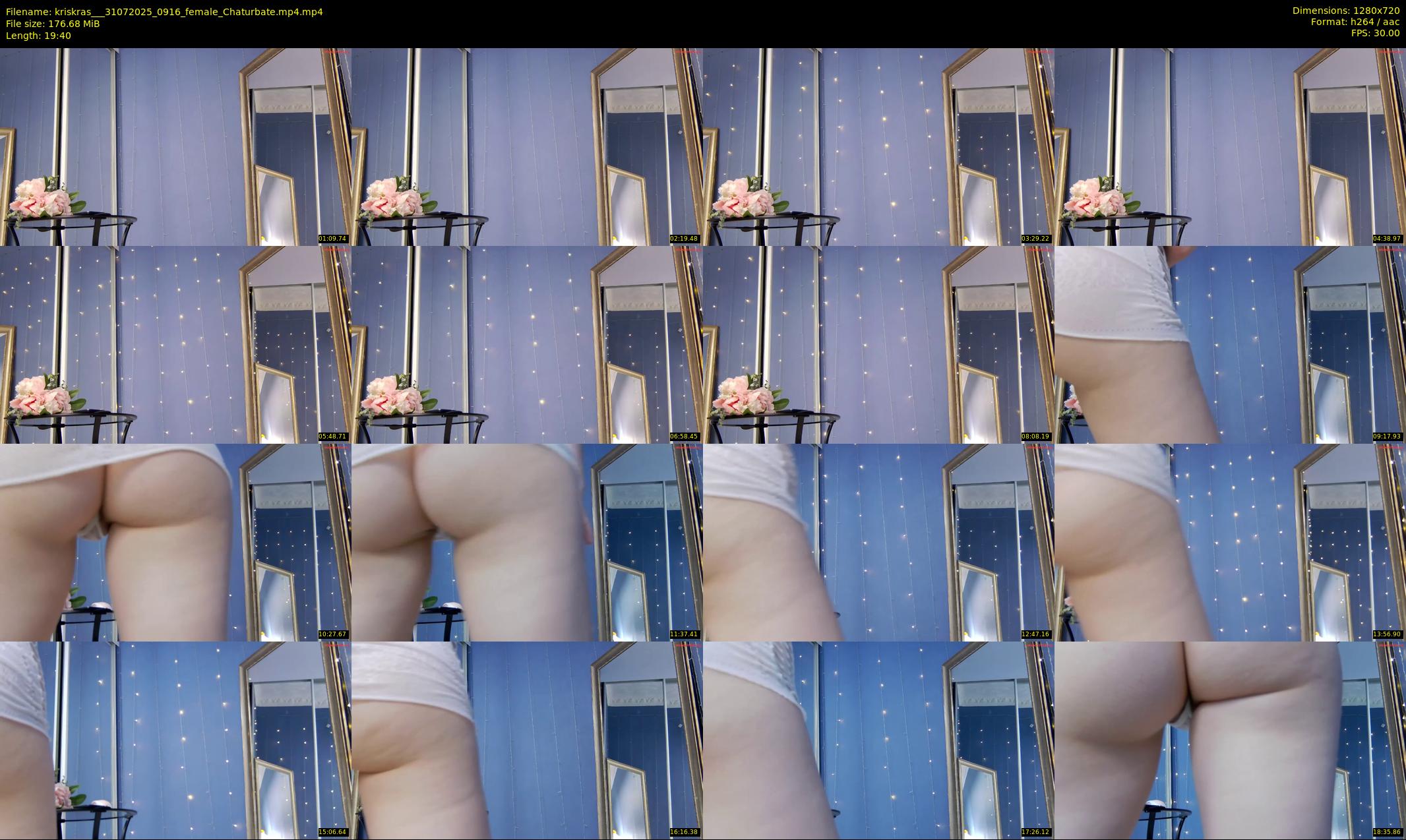 kriskras__ — 20 minute Chaturbate female cam show recording, 720p, Jul 31, 2025