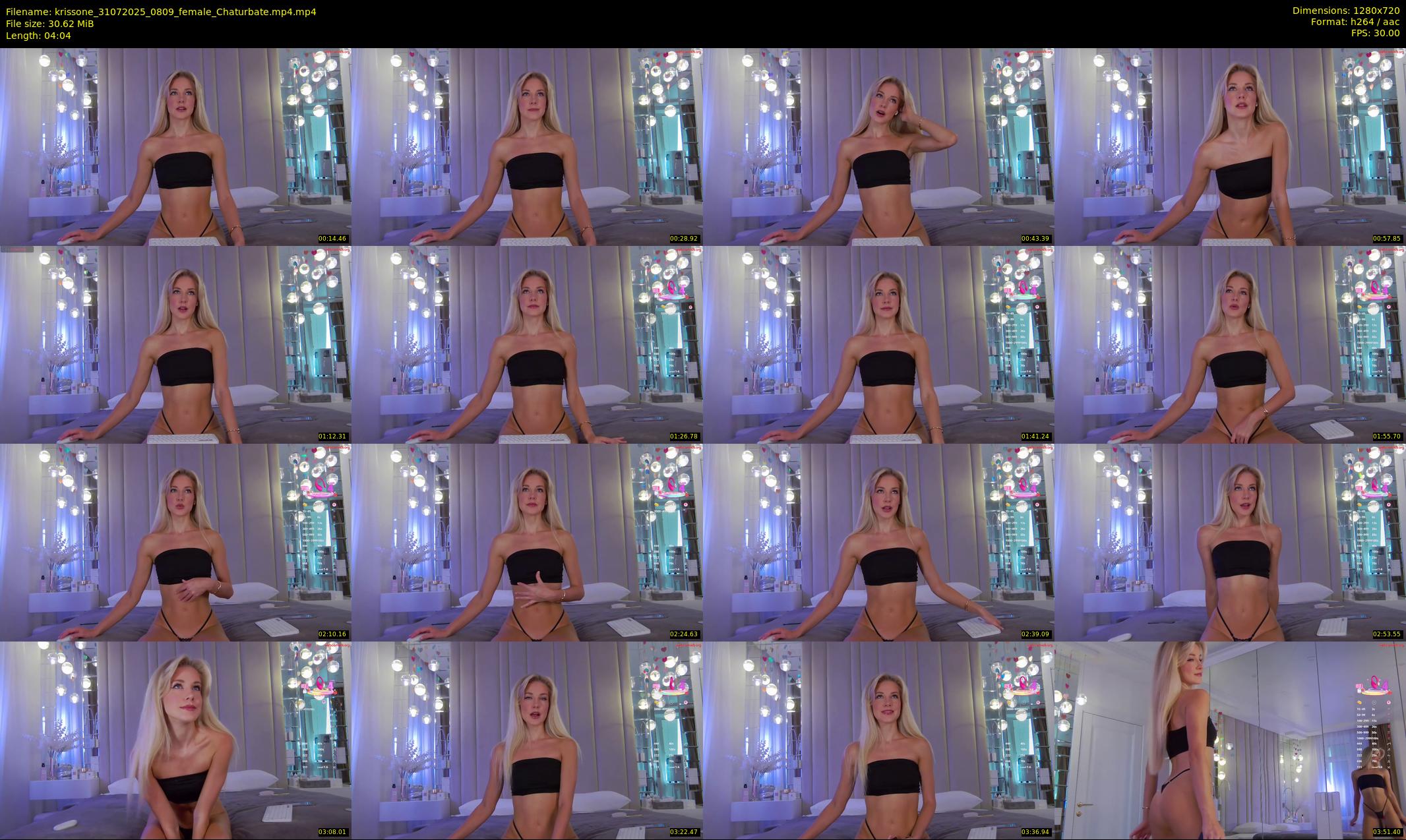 krissone — 5 minute Chaturbate female cam show recording, 720p, Jul 31, 2025