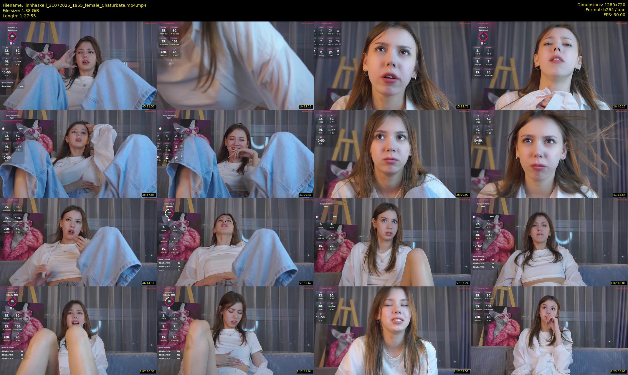 linnhaskell — 88 minute Chaturbate female cam show recording, 720p, Jul 31, 2025