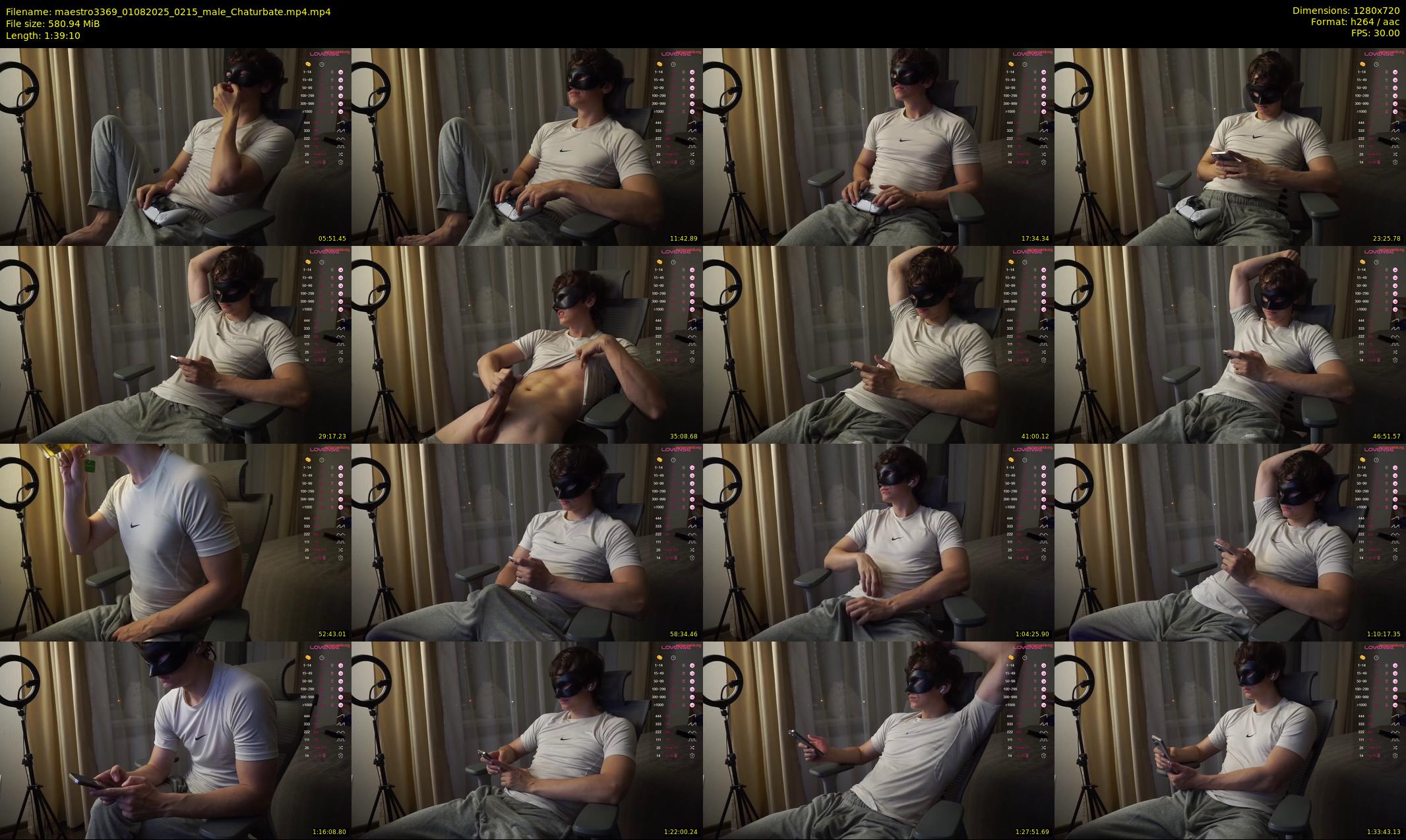 maestro3369 — 100 minute Chaturbate male cam show recording, 720p, Aug 1, 2025