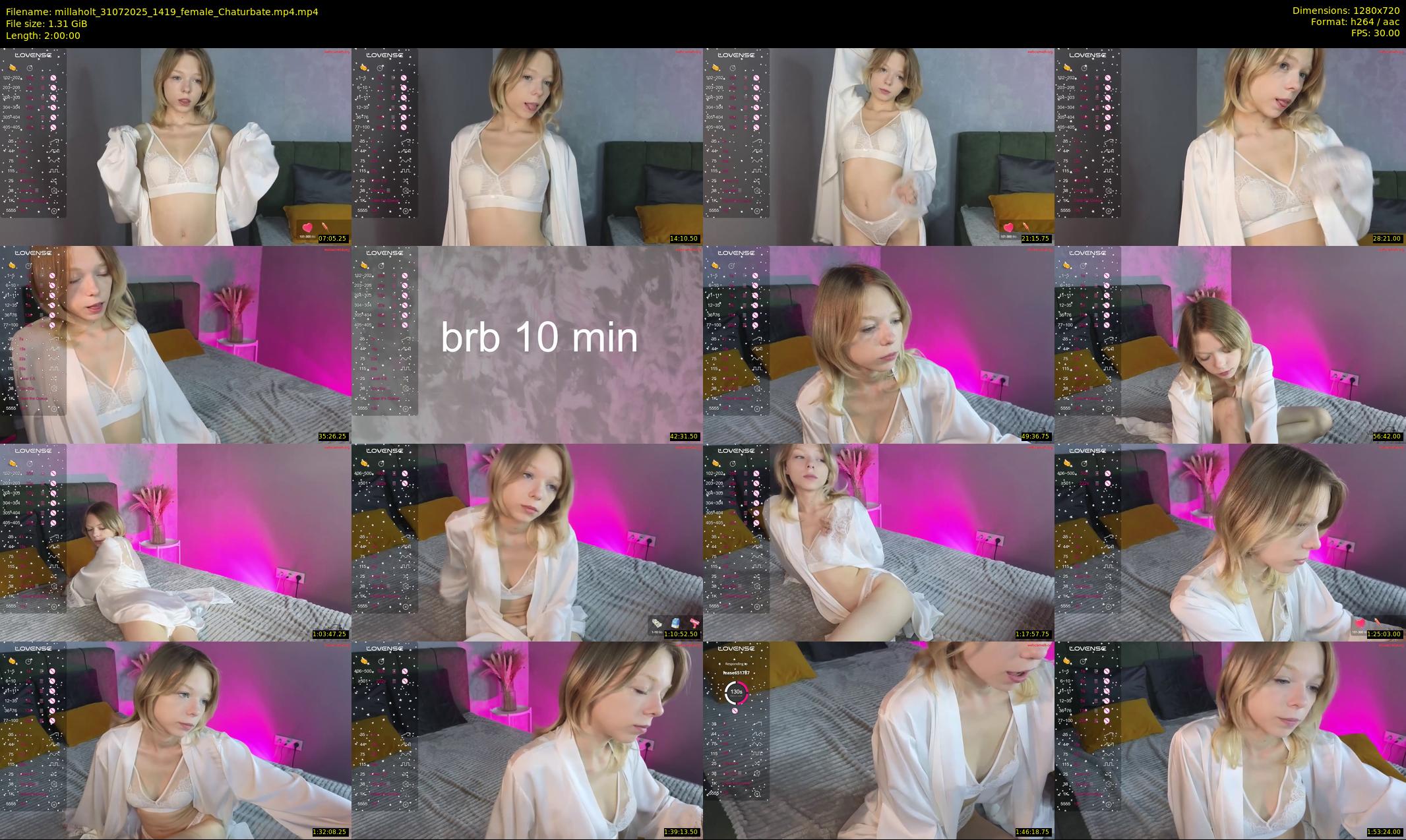 millaholt — 120 minute Chaturbate female cam show recording, 720p, Jul 31, 2025