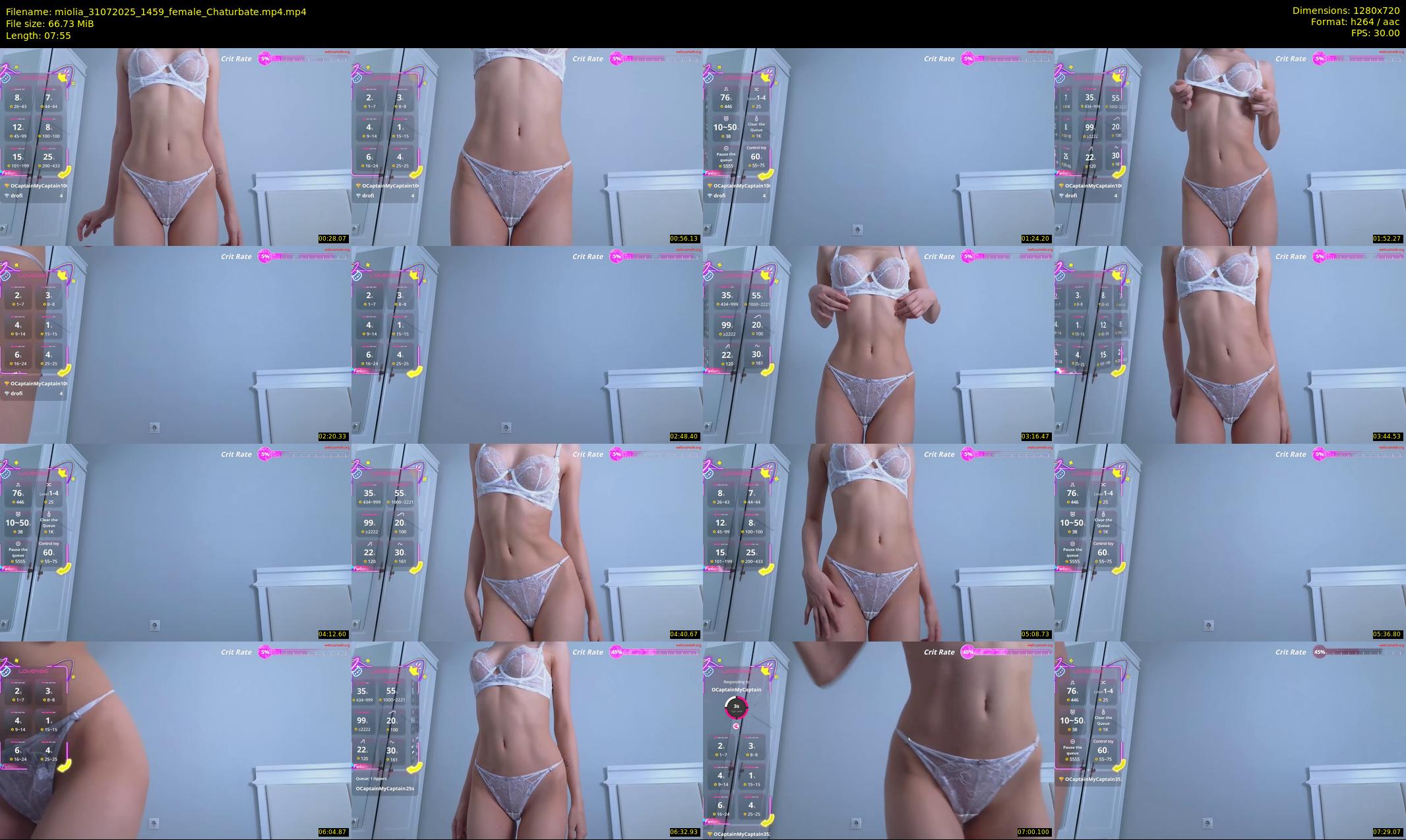 miolia — 8 minute Chaturbate female cam show recording, 720p, Jul 31, 2025
