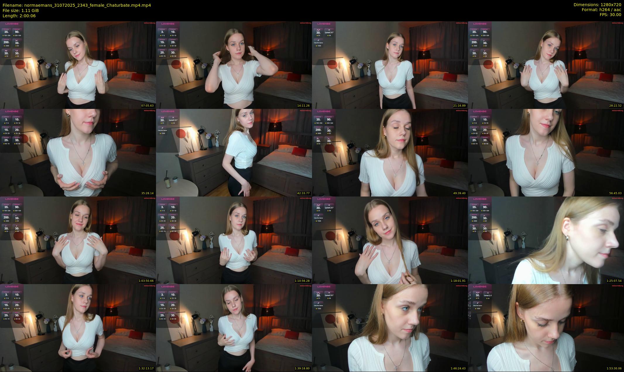 normaemans — 121 minute Chaturbate female cam show recording, 720p, Jul 31, 2025