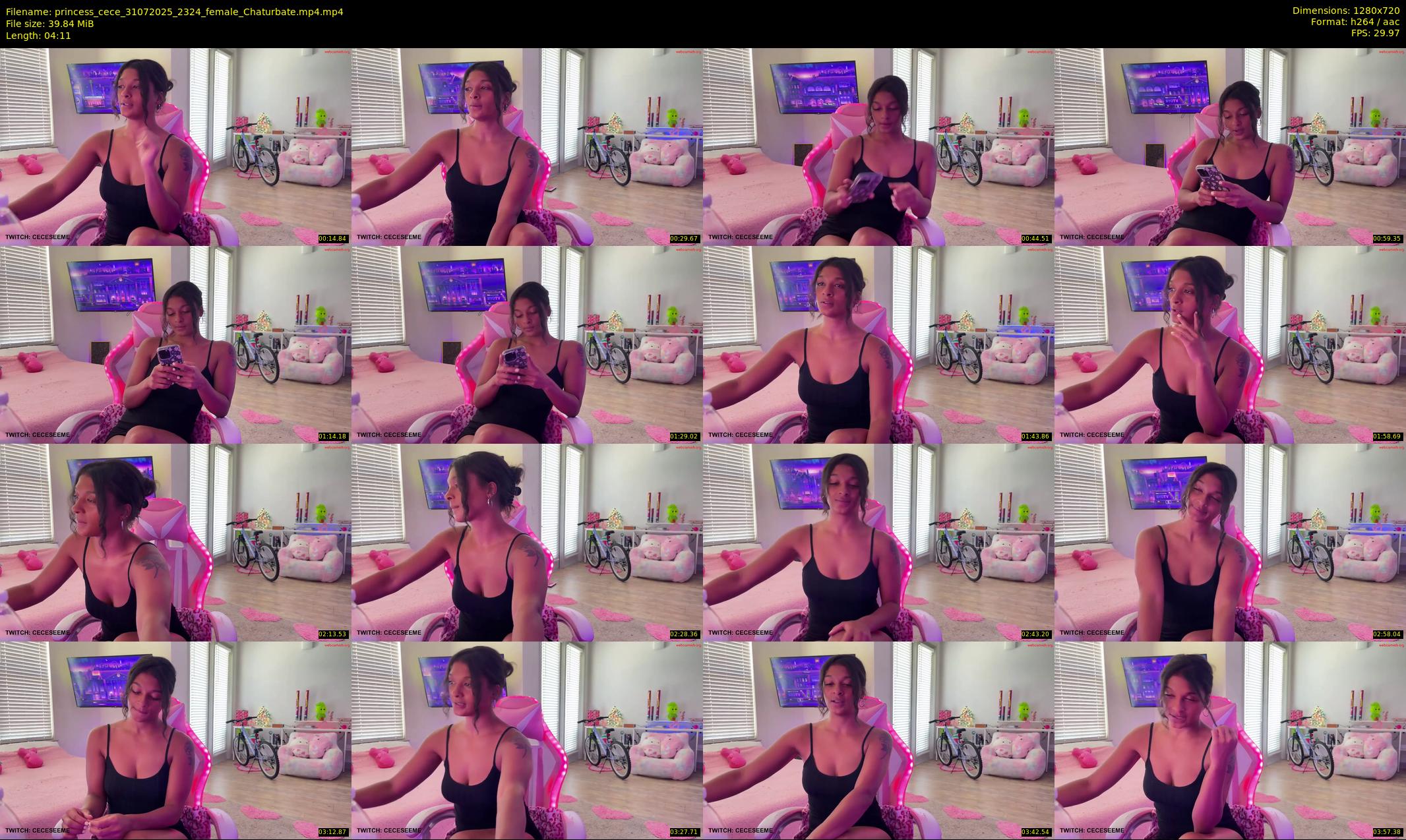 princess_cece — 5 minute Chaturbate female cam show recording, 720p, Jul 31, 2025
