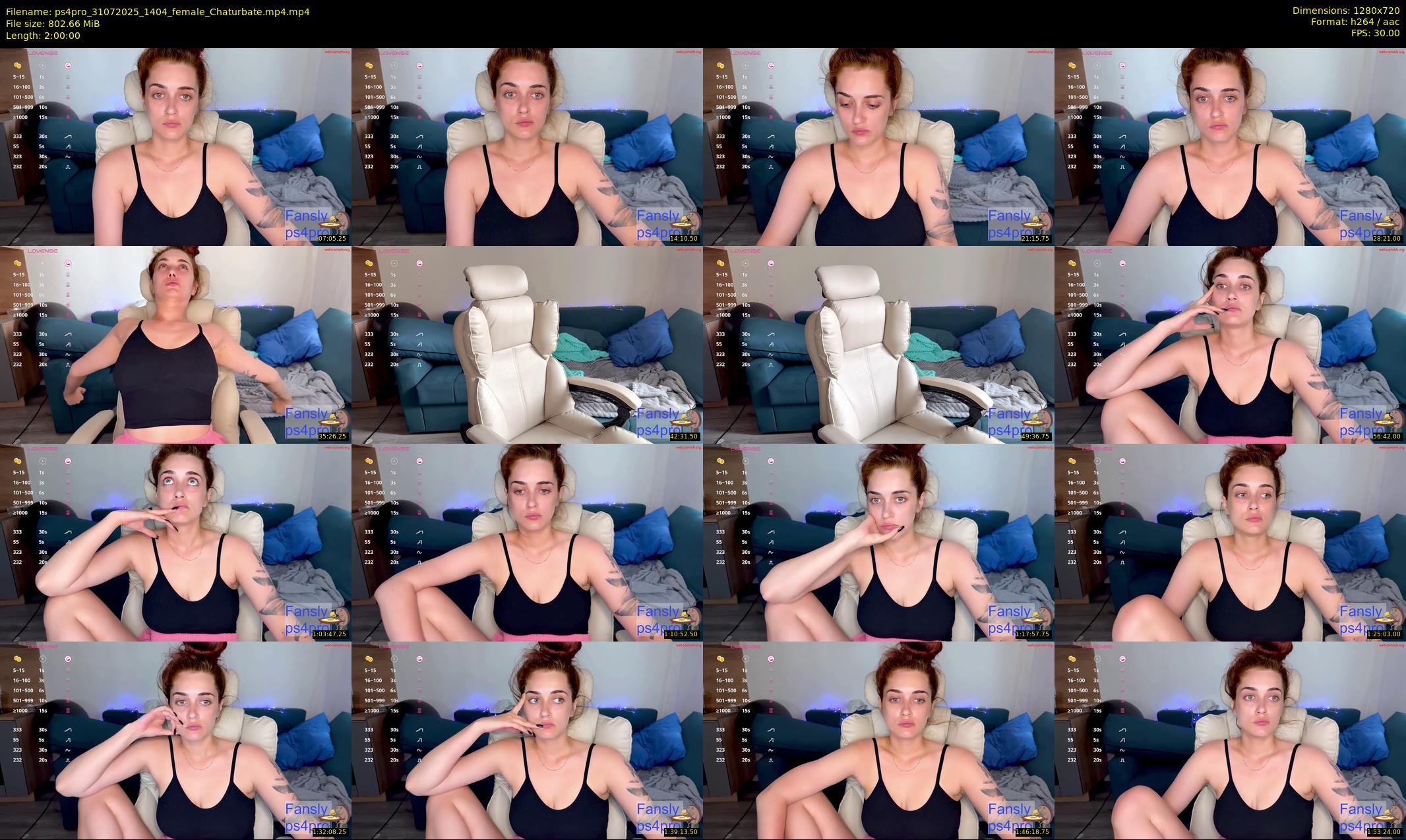 ps4pro — 120 minute Chaturbate female cam show recording, 720p, Jul 31, 2025