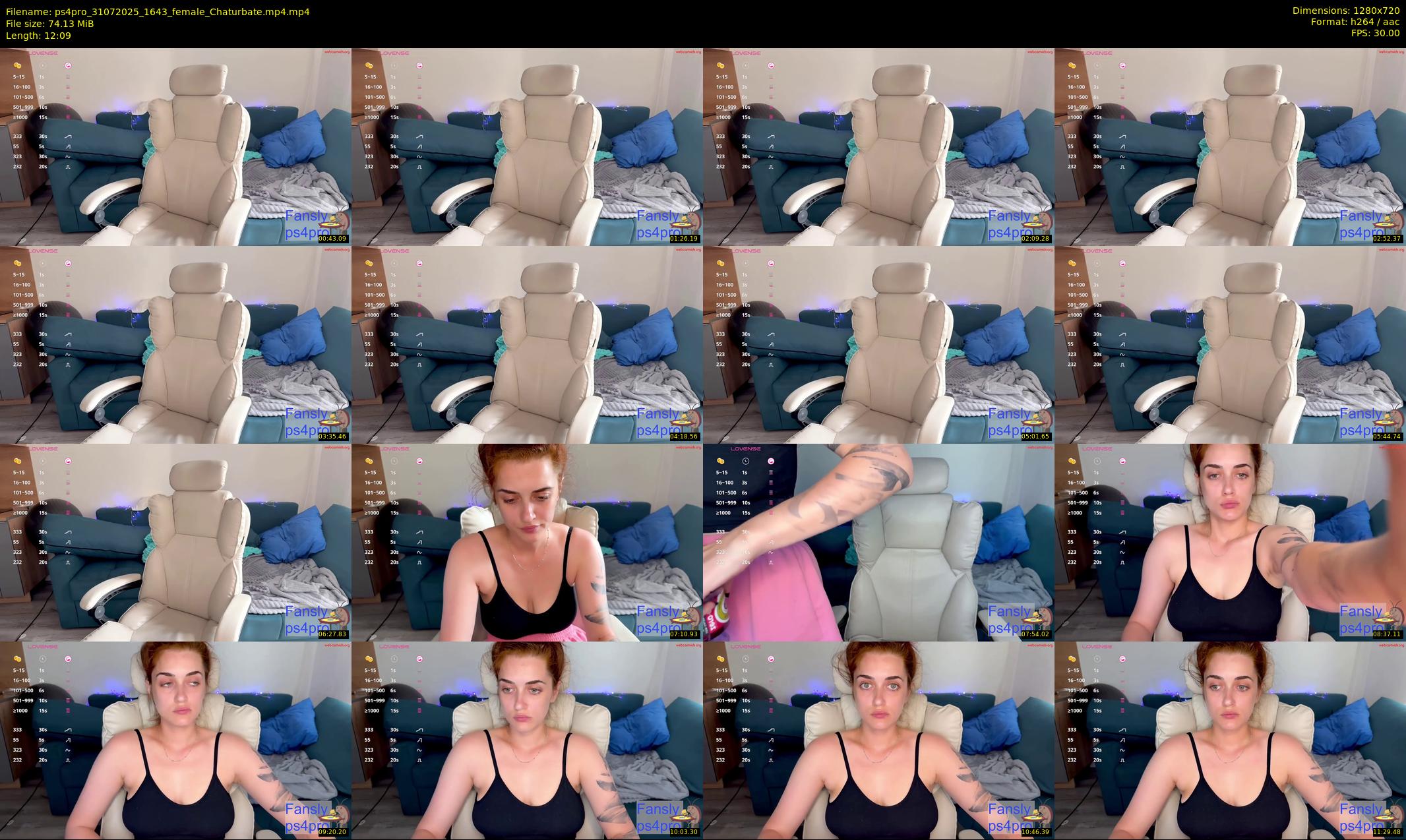 ps4pro — 13 minute Chaturbate female cam show recording, 720p, Jul 31, 2025