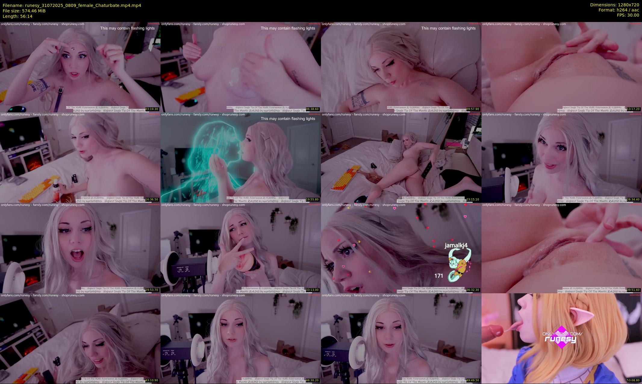 runesy — 57 minute Chaturbate female cam show recording, 720p, Jul 31, 2025