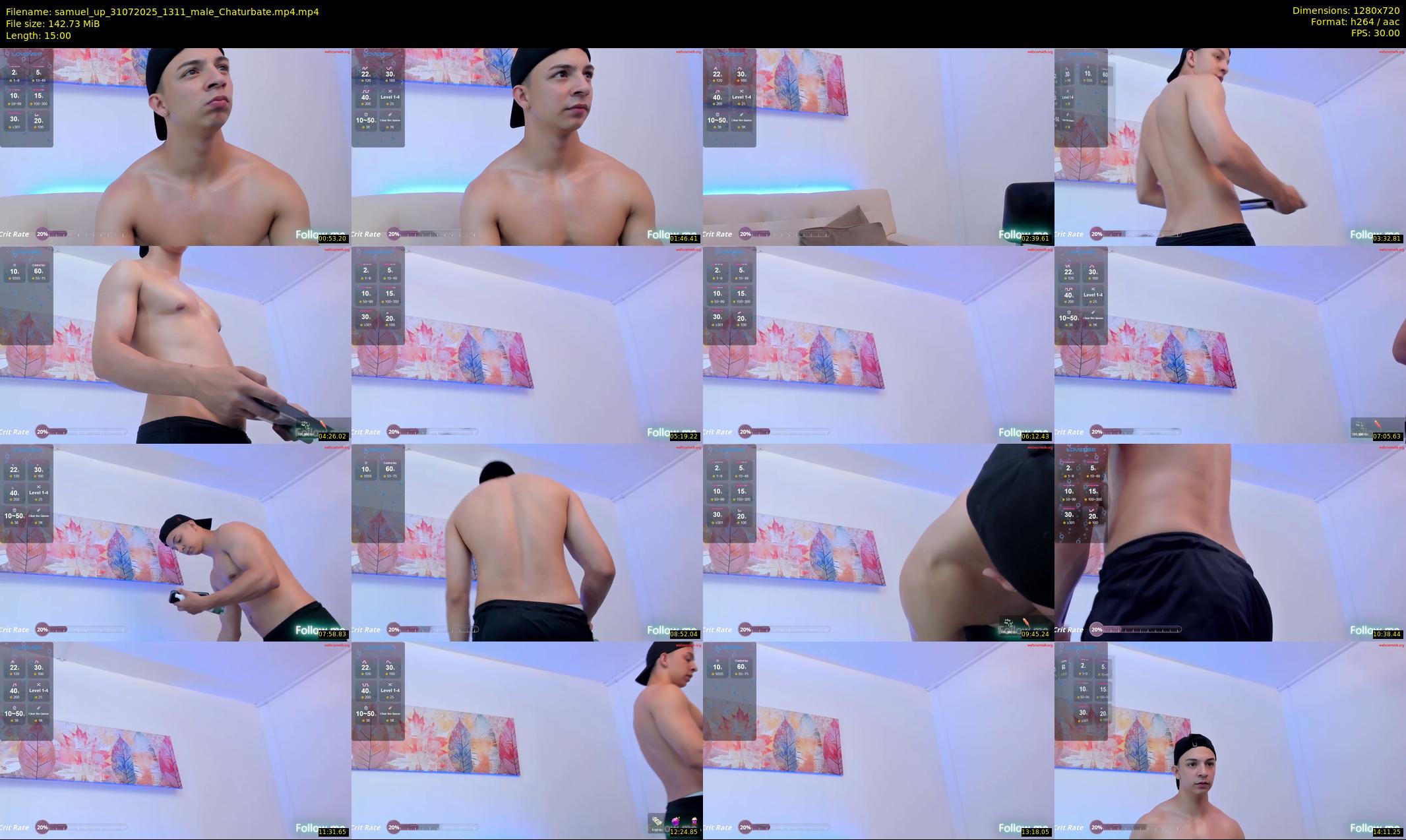 samuel_up — 15 minute Chaturbate male cam show recording, 720p, Jul 31, 2025