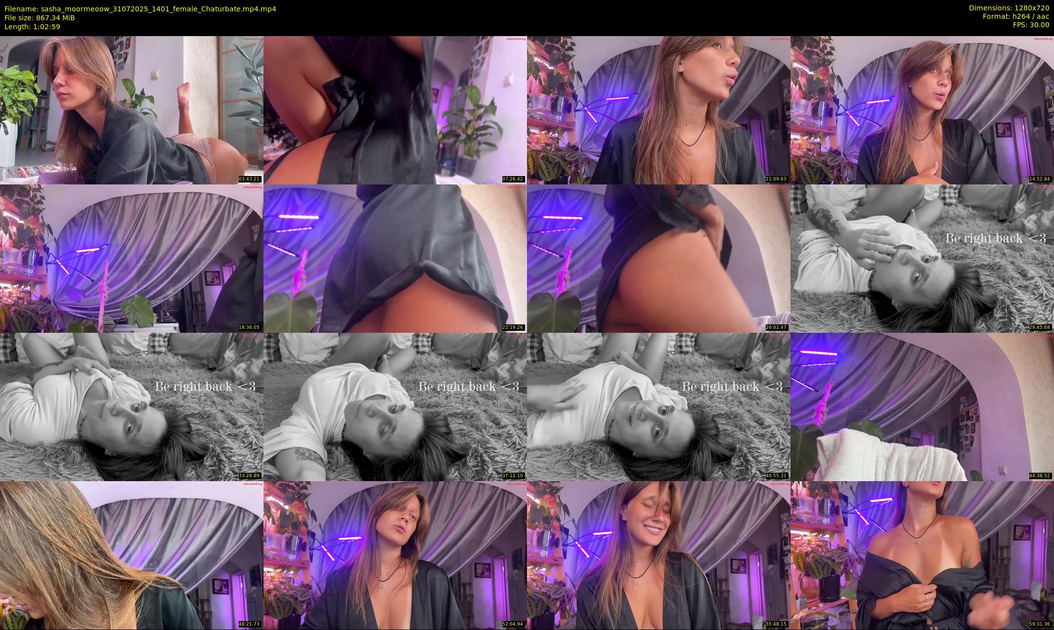sasha_moormeoow — 63 minute Chaturbate female cam show recording, 720p, Jul 31, 2025