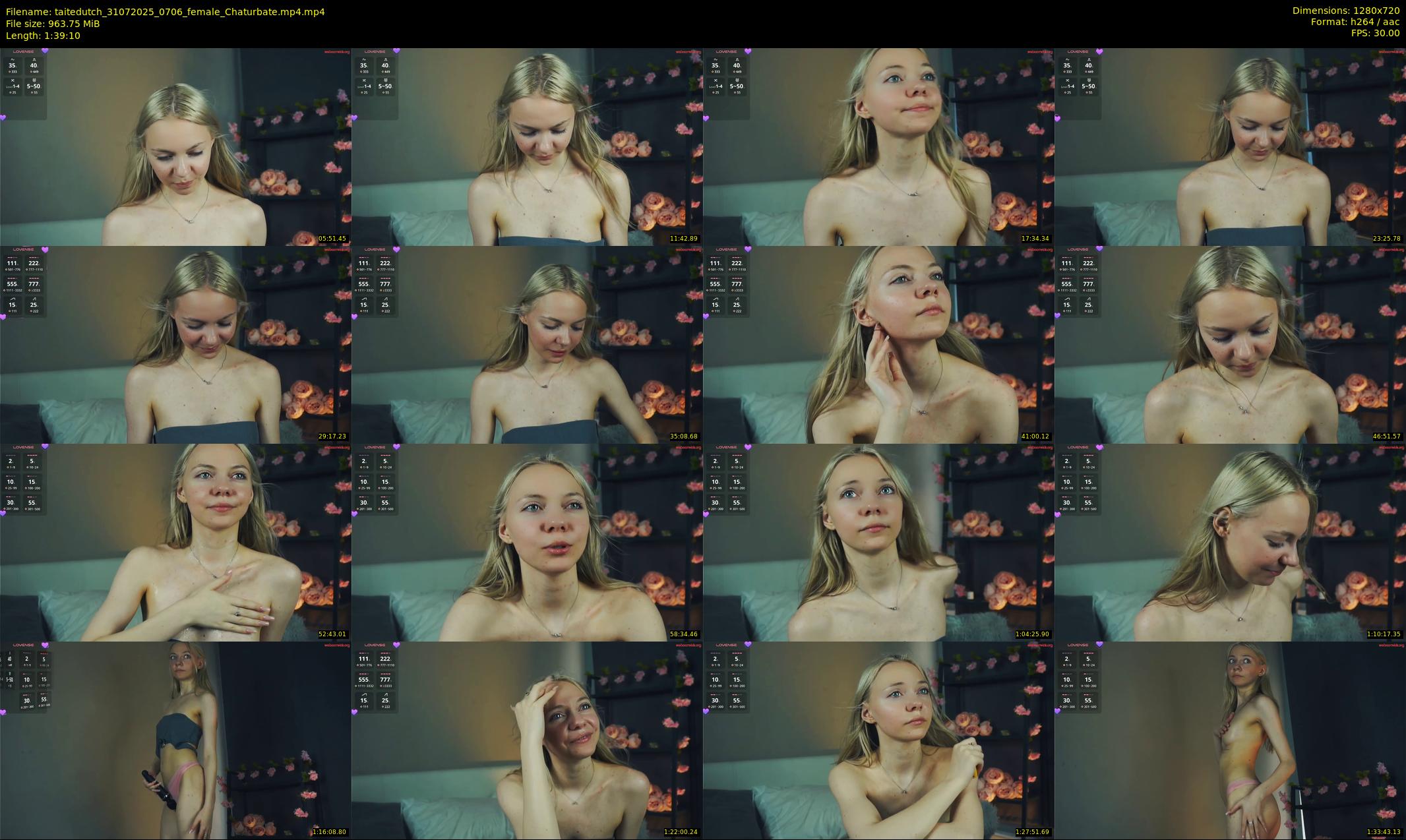 taitedutch — 100 minute Chaturbate female cam show recording, 720p, Jul 31, 2025