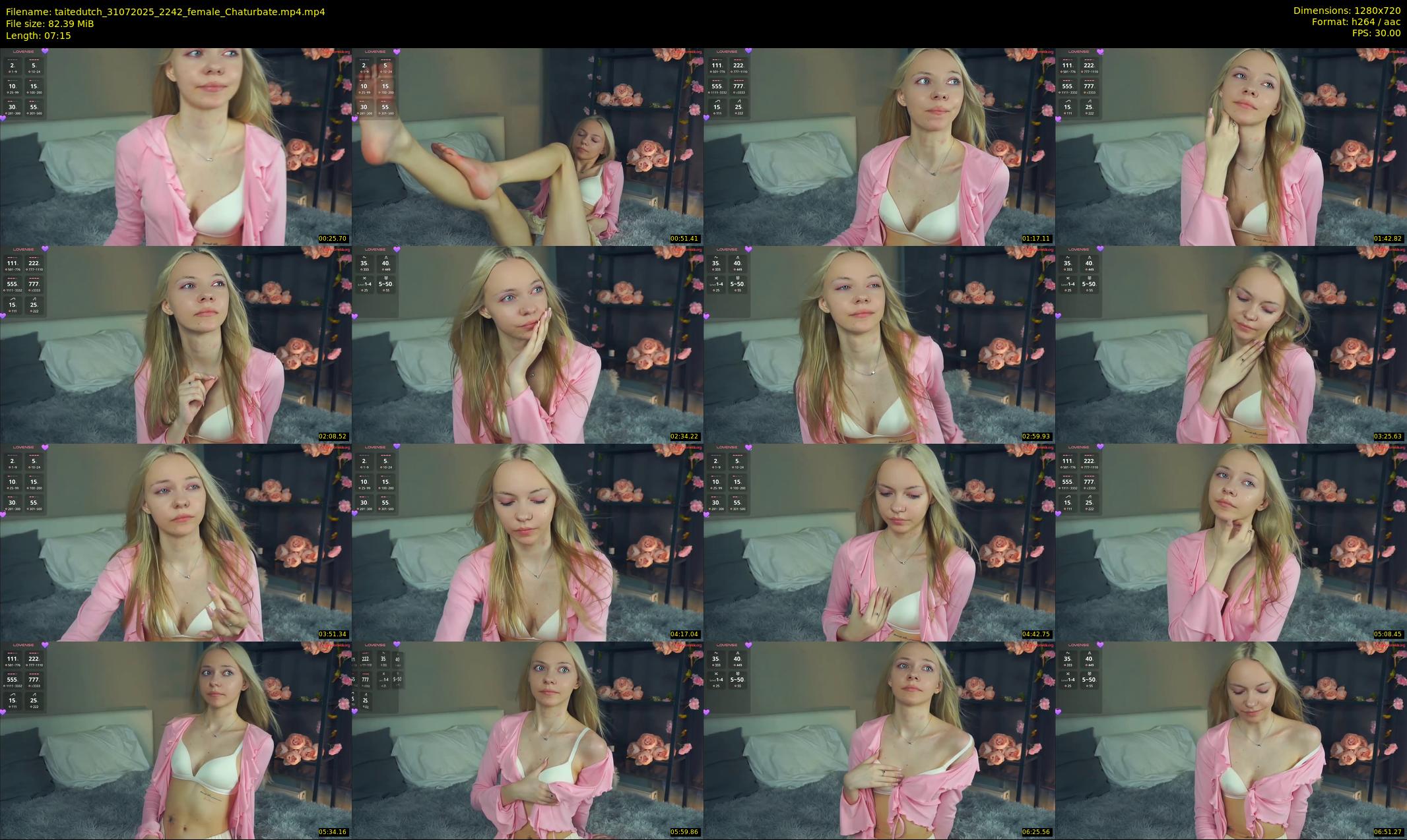 taitedutch — 8 minute Chaturbate female cam show recording, 720p, Jul 31, 2025