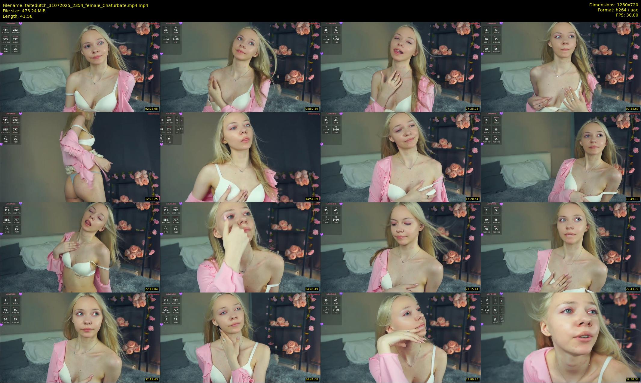 taitedutch — 42 minute Chaturbate female cam show recording, 720p, Jul 31, 2025