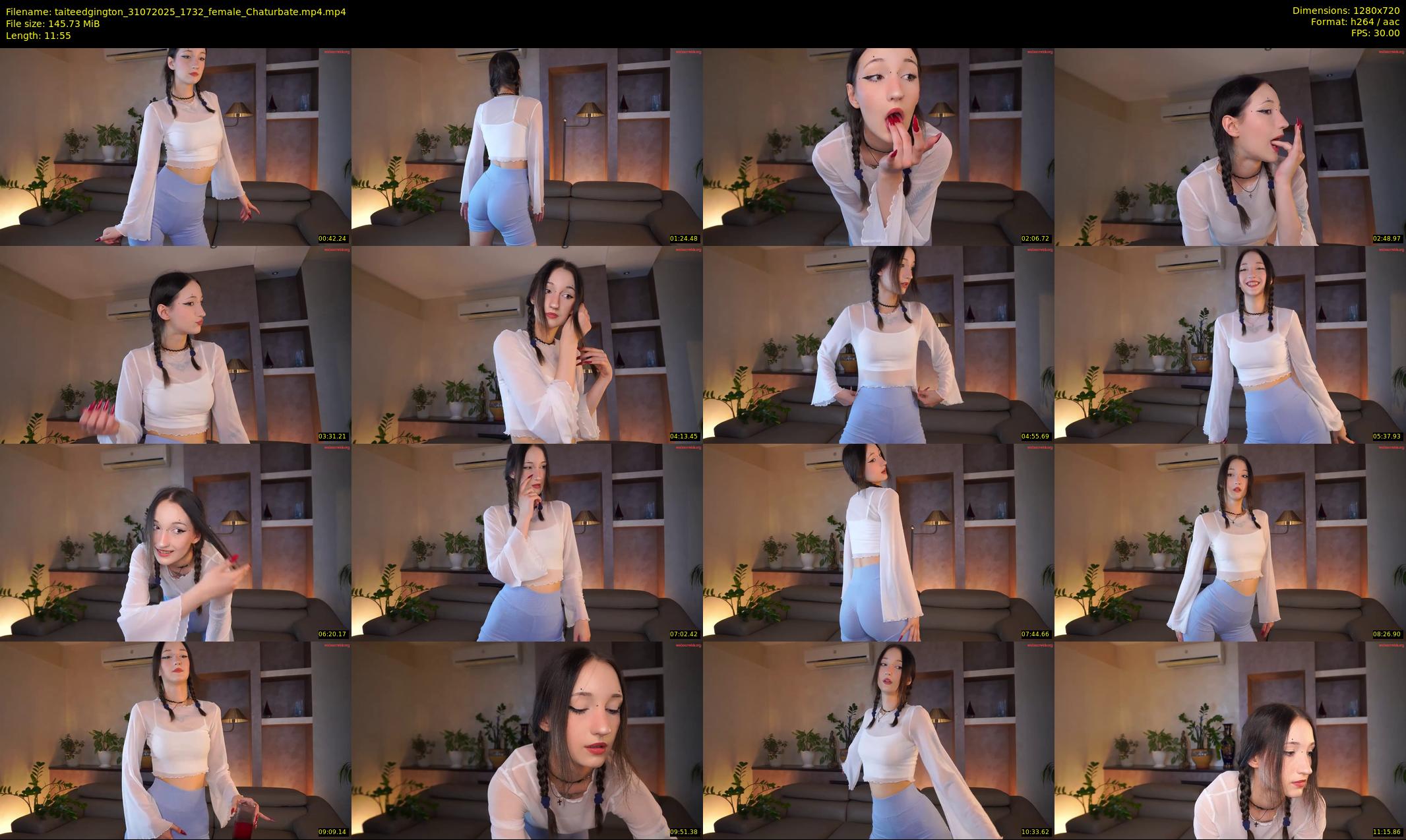 taiteedgington — 12 minute Chaturbate female cam show recording, 720p, Jul 31, 2025