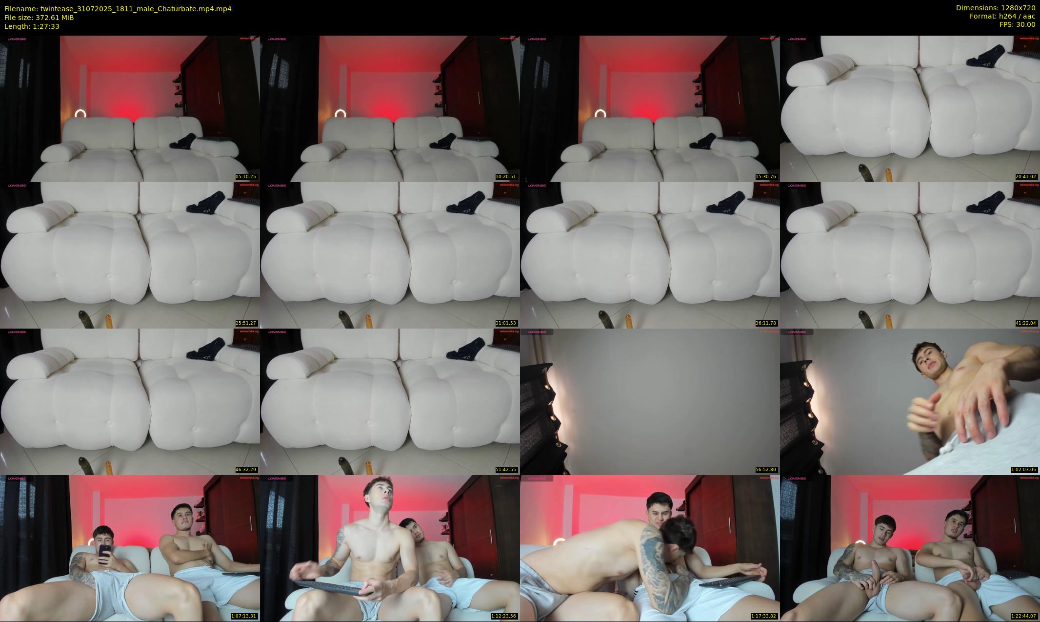 twintease — 88 minute Chaturbate male cam show recording, 720p, Jul 31, 2025