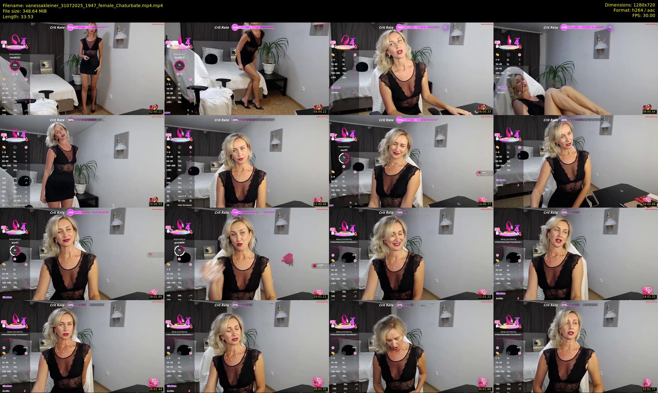 vanessakleiner — 34 minute Chaturbate female cam show recording, 720p, Jul 31, 2025