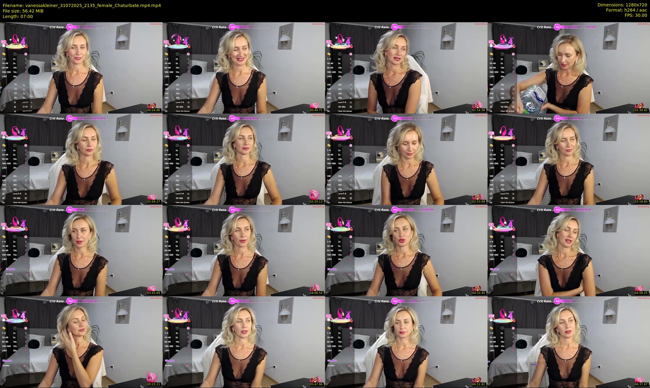 vanessakleiner — 7 minute Chaturbate female cam show recording, 720p, Jul 31, 2025